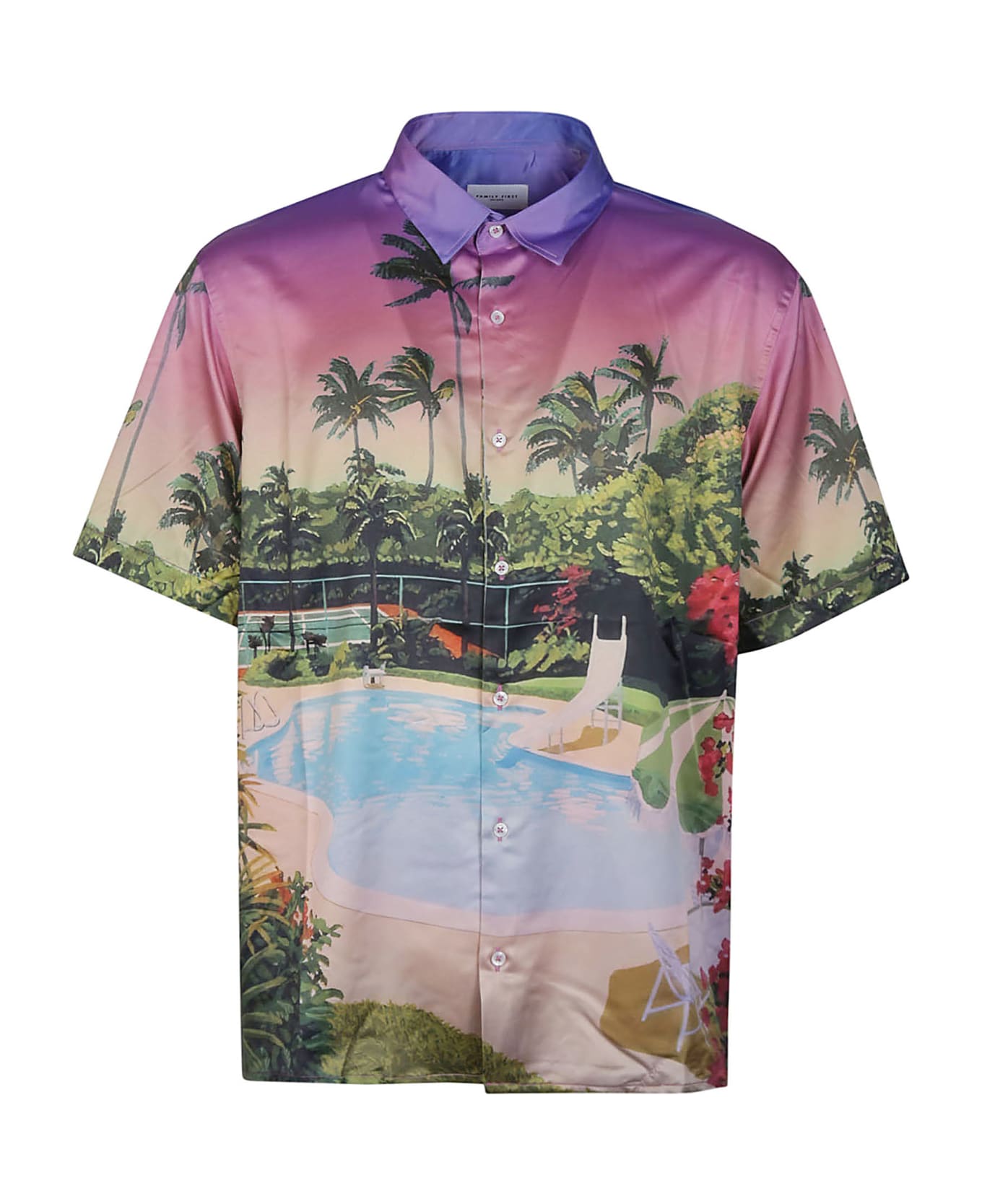 Family First Milano Short Sleeve Sunset Shirt - Multicolor