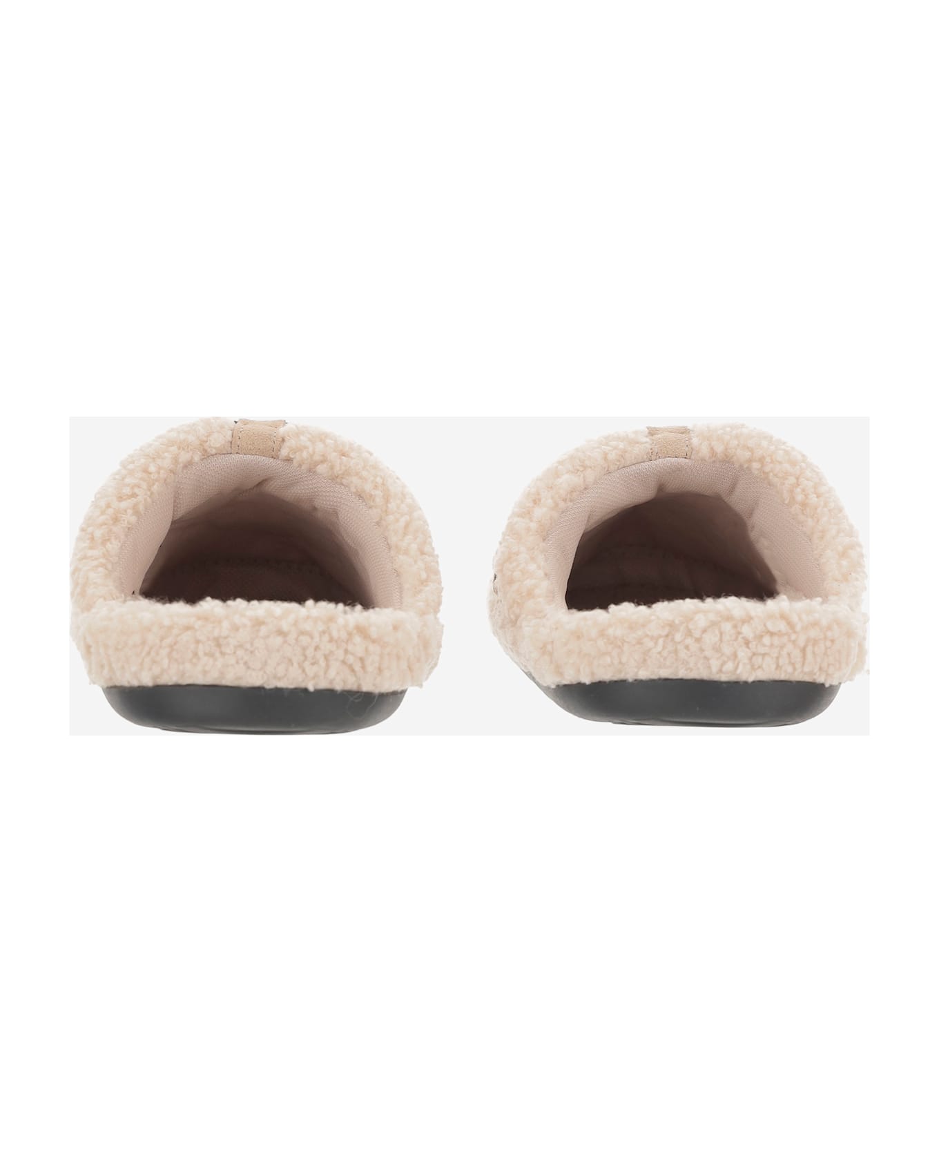 Moon Boot Teddy Slipper In Shearling - Beige