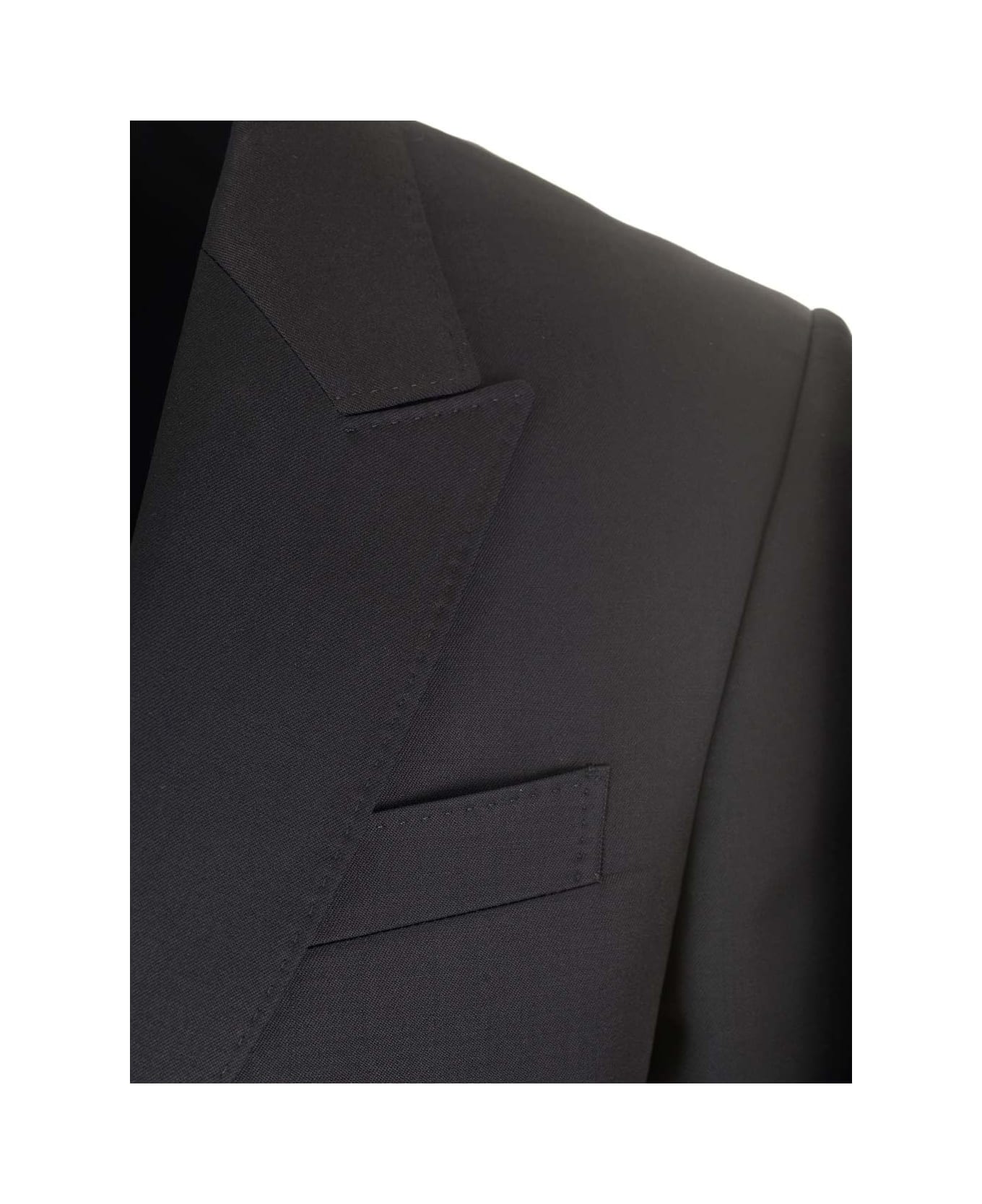 Zegna Navy Blue Solid Wool And Mohair Tailored Evening Suit - Blue