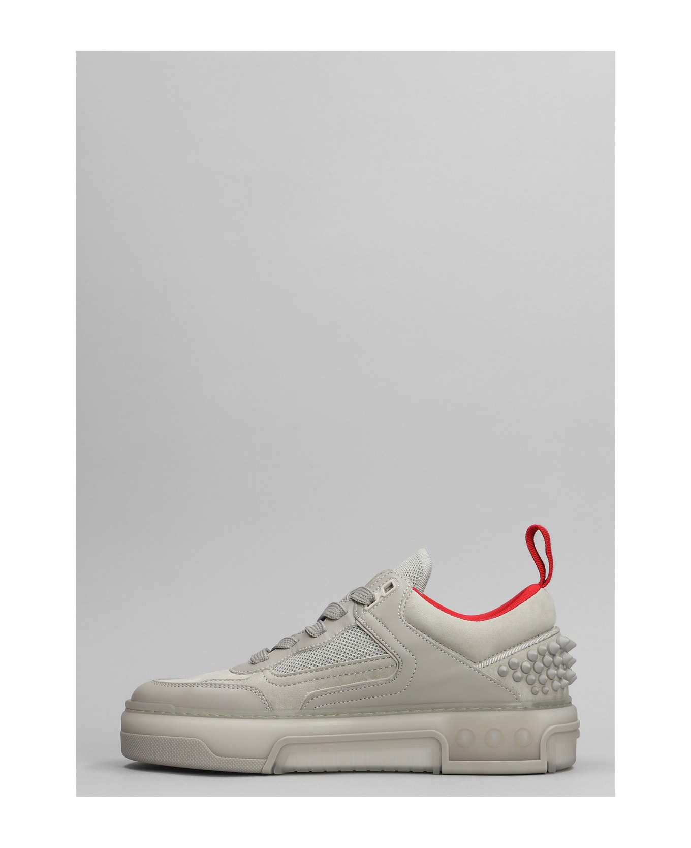 Christian Louboutin Astroloubi Sneakers In Grey Suede And Leather - grey