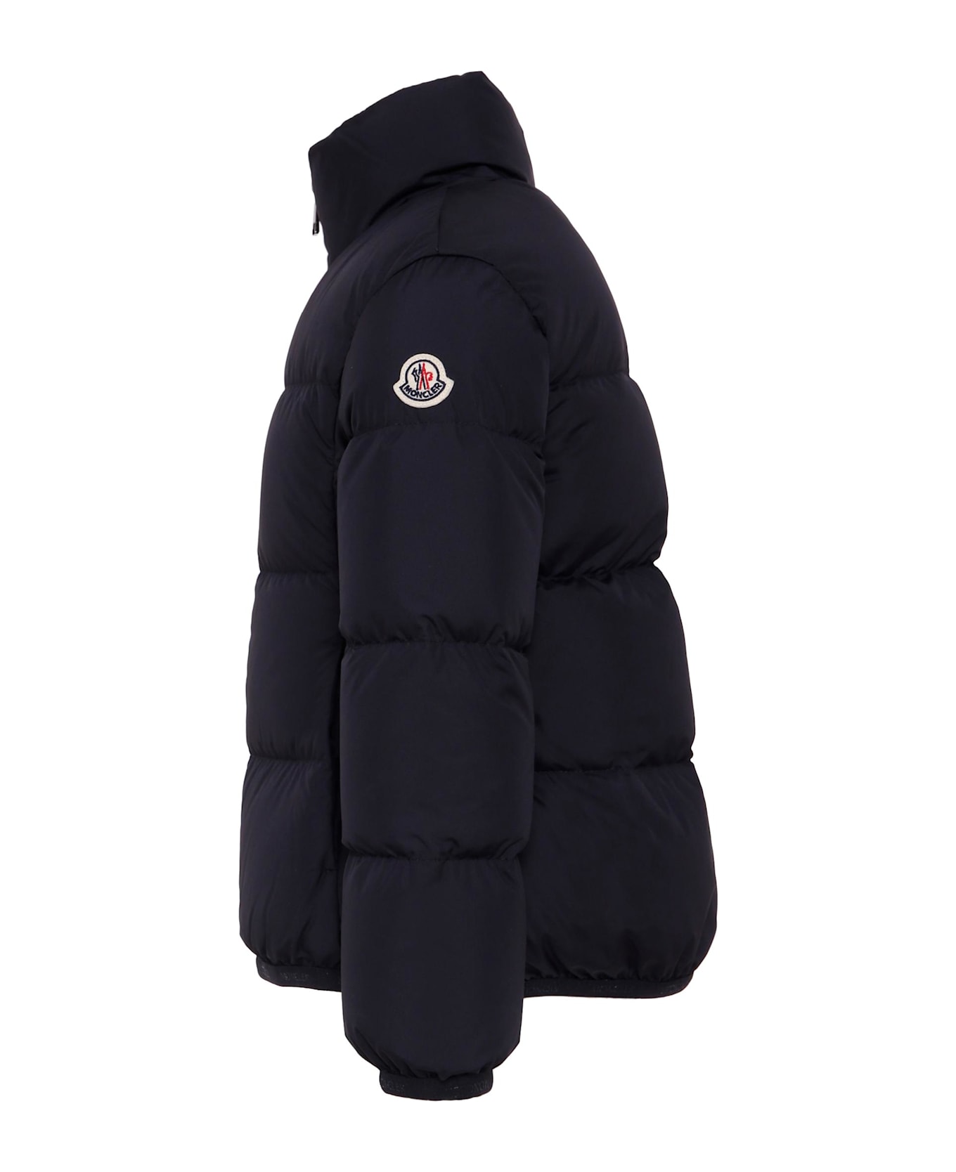 Moncler Blue Cermasa Down Jacket For Boy With Logo - Blue