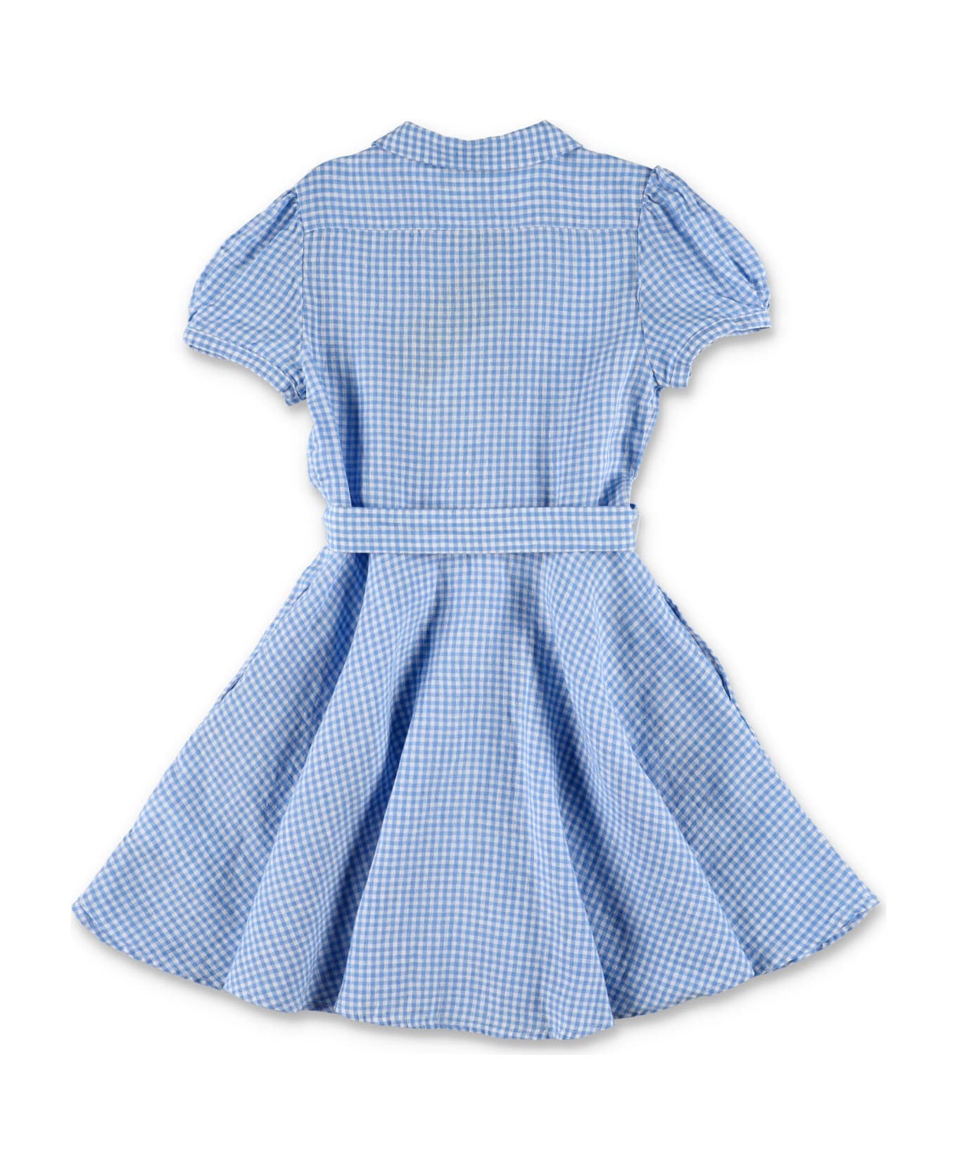 Polo Ralph Lauren Belted Gingham Linen Dress - L.BLUE ワンピース＆ドレス