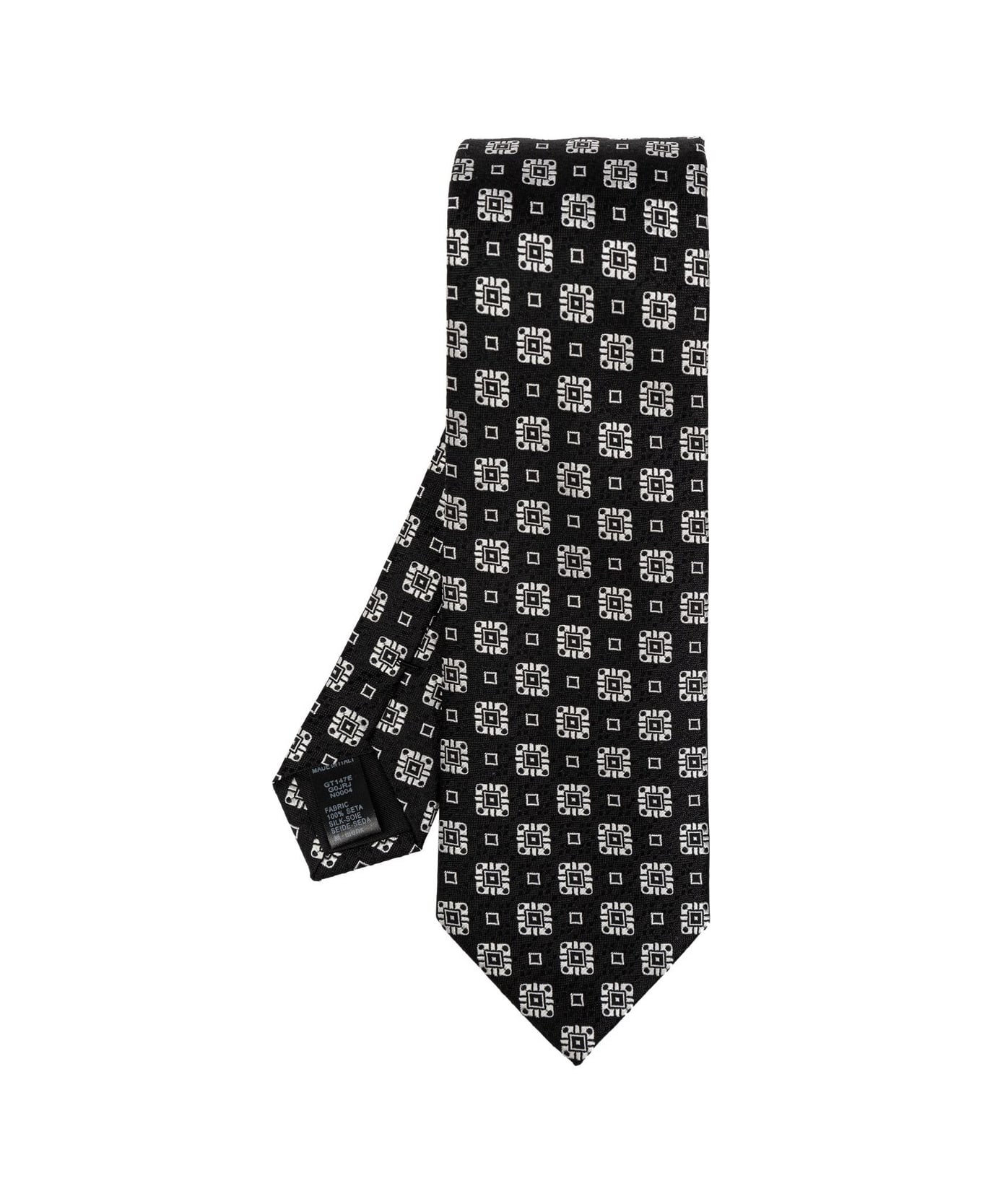 Dolce & Gabbana Geometric Printed Tie - Nero bianco