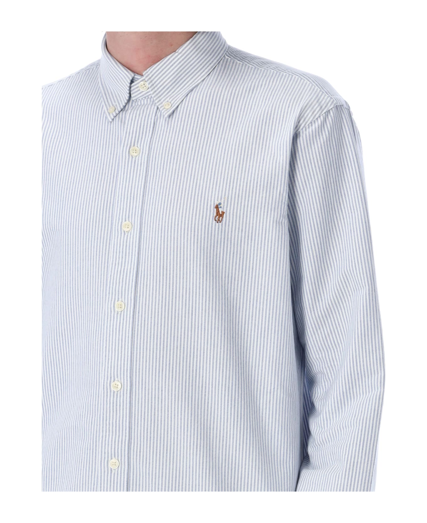 Polo Ralph Lauren Custom Fit Shirt - LIGHT BLUE STRIPES