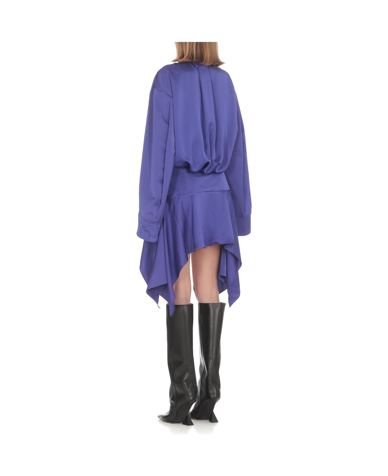 The Attico Purple Satin Mischa Dress - Purple ワンピース＆ドレス