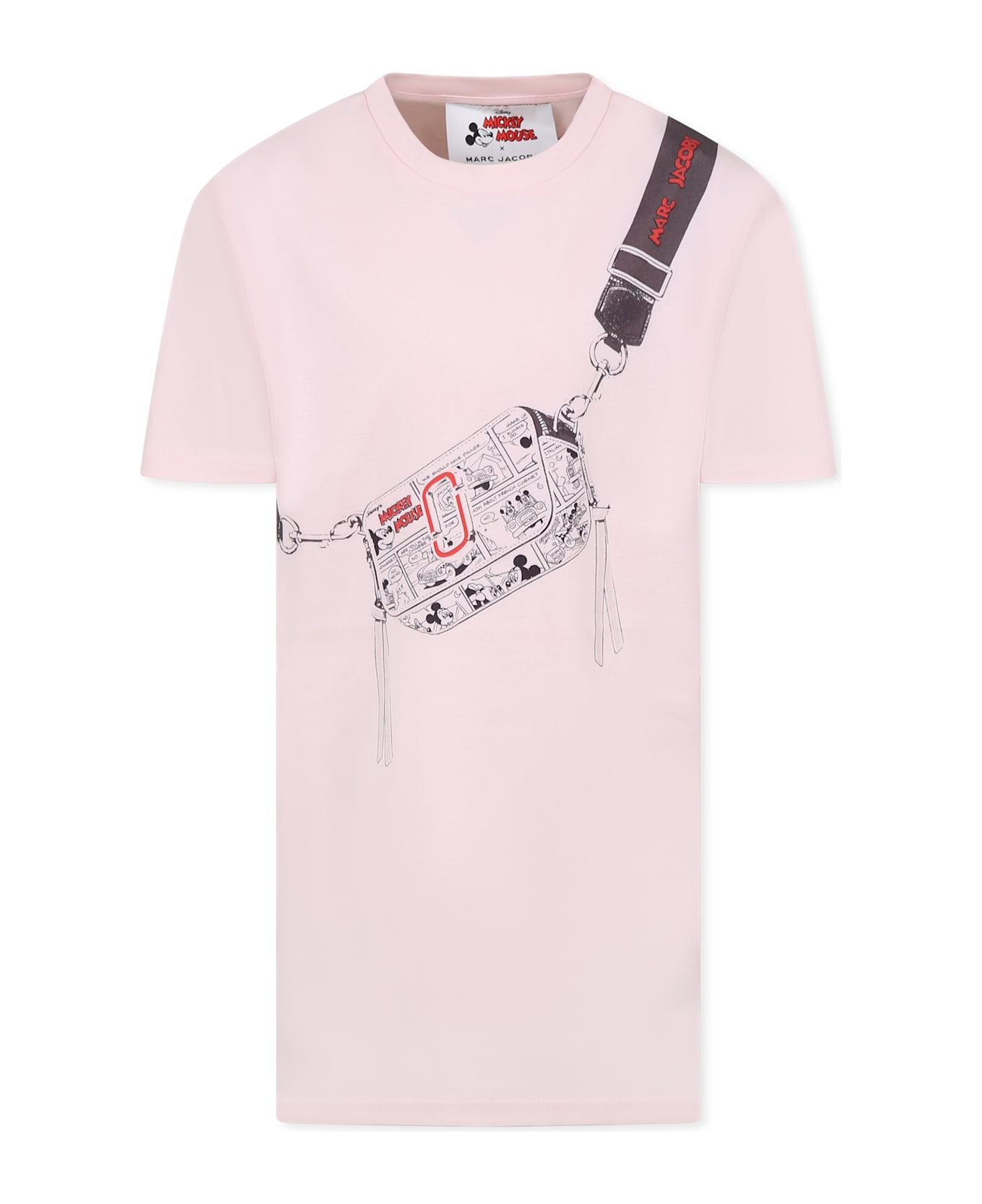 Marc Jacobs Pink Dress For Girl With Bag Print - Pink