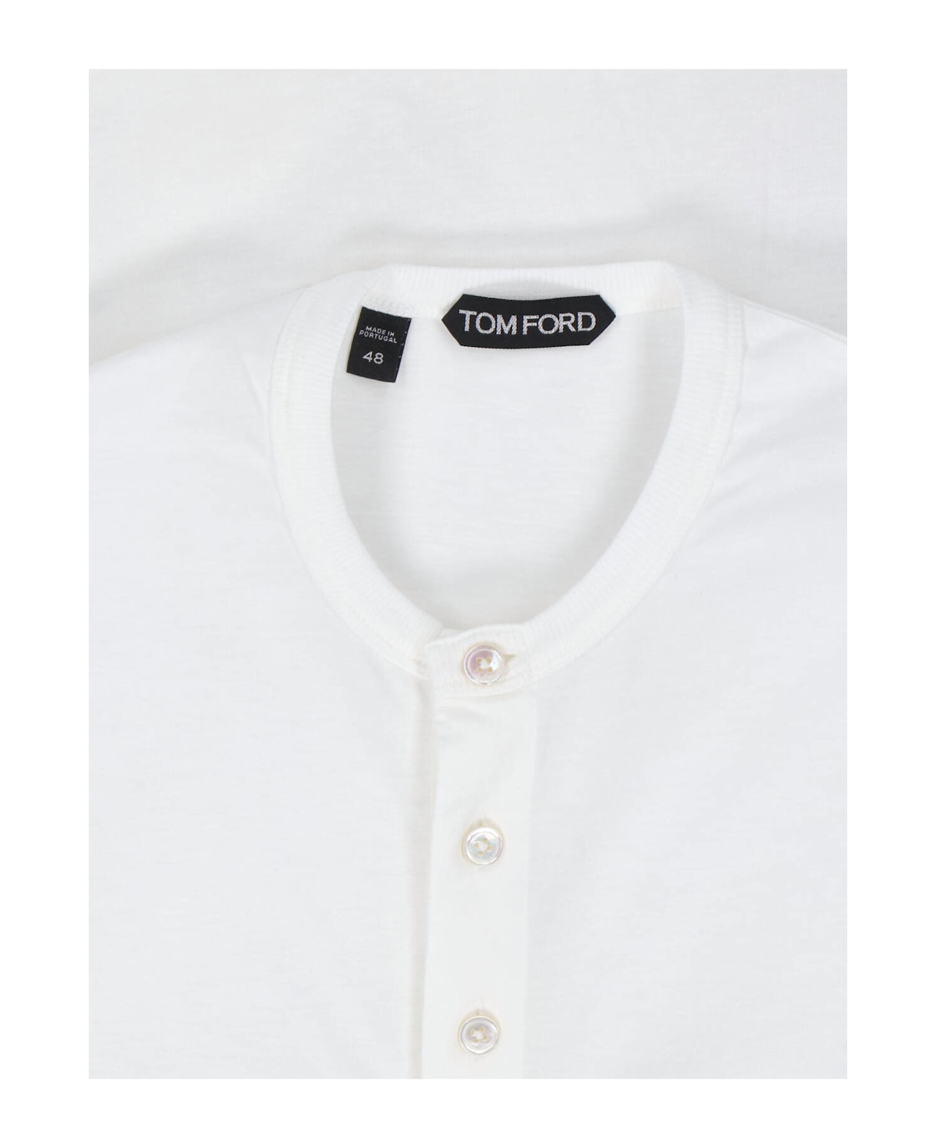 Tom Ford 
henley
 T-shirt - White