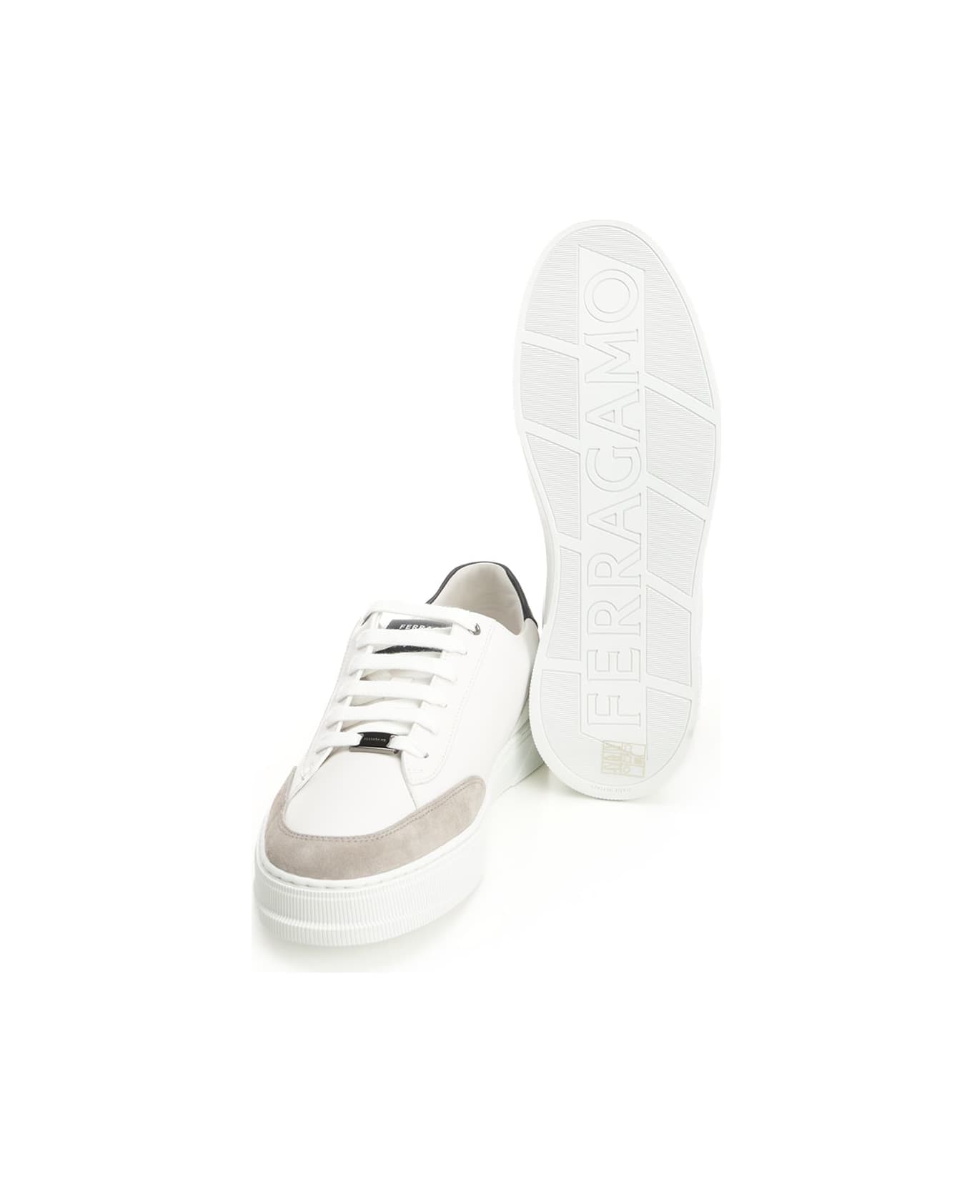 Ferragamo Low-top Sneaker With Gancini - BLACK