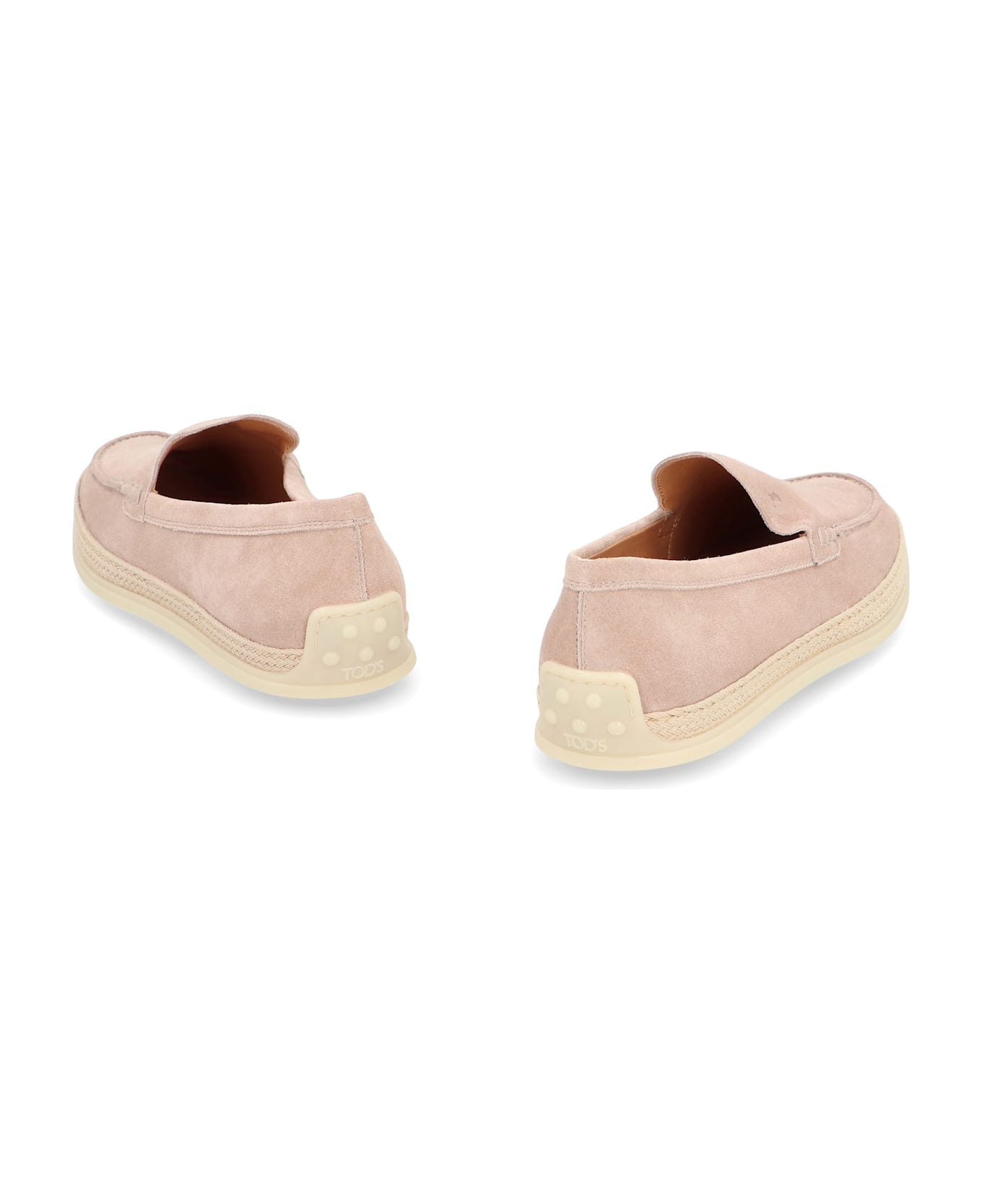 Tod's Suede Slipper Loafers - Beige