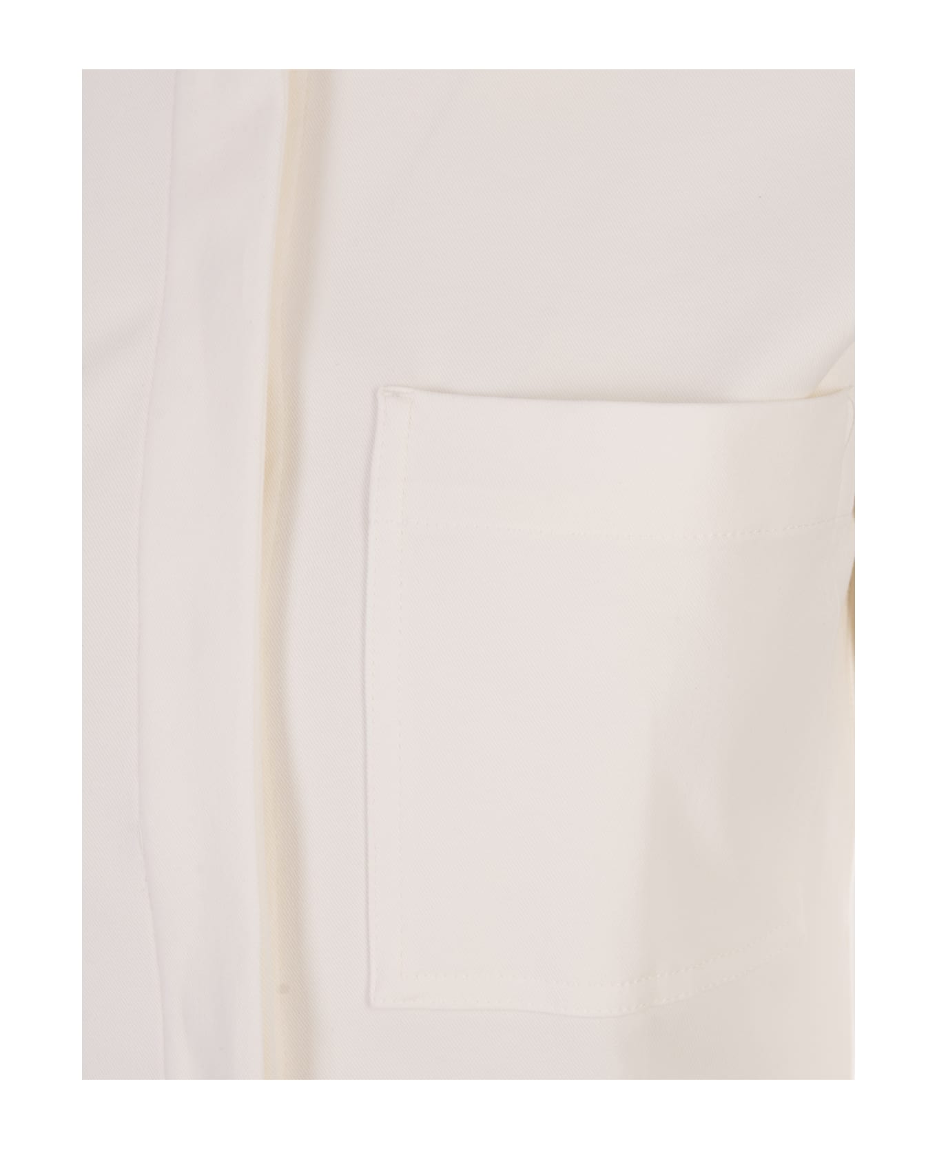 SportMax White Felino Shirt Dress - White