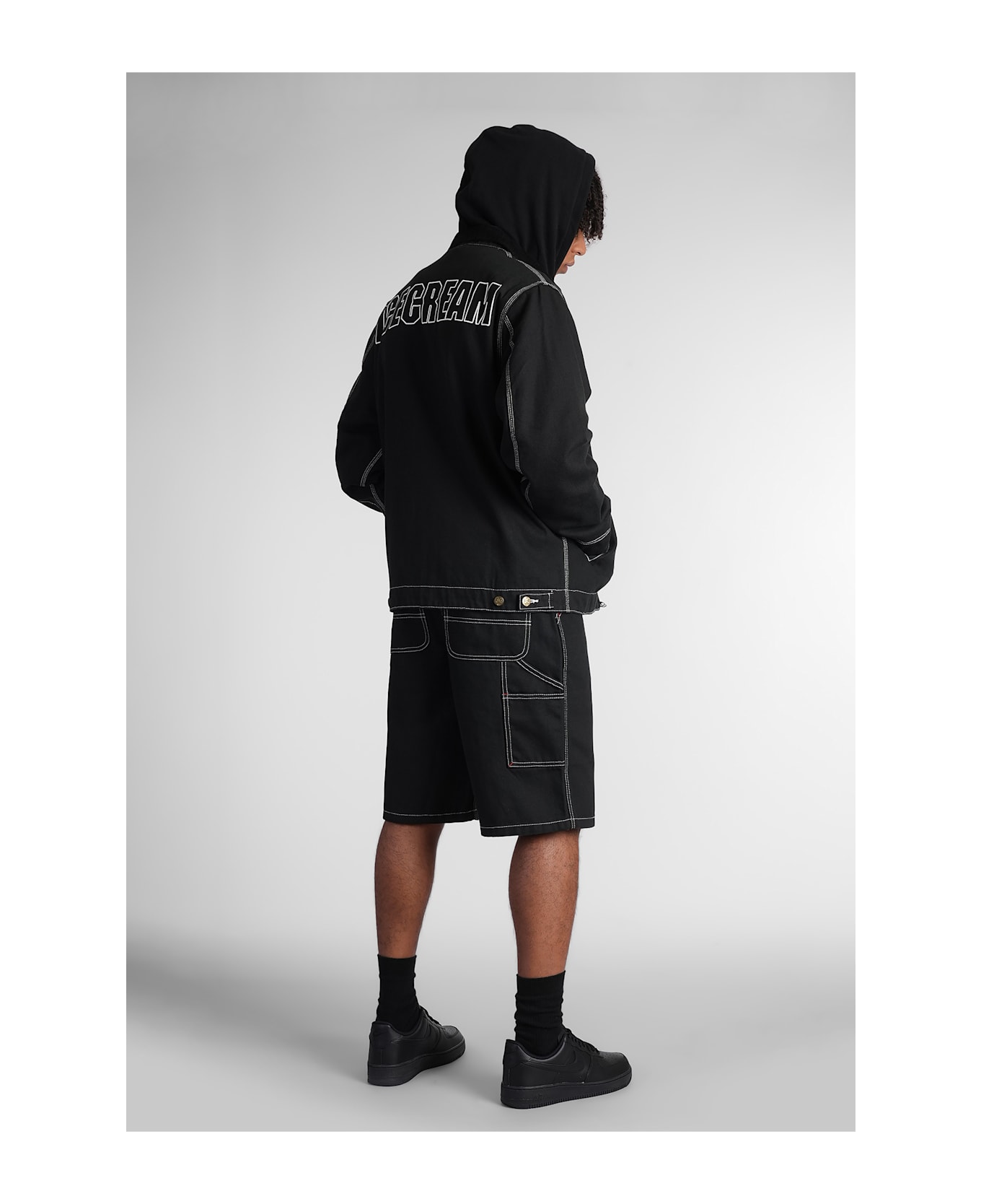 Icecream Casual Jacket In Black Cotton - black