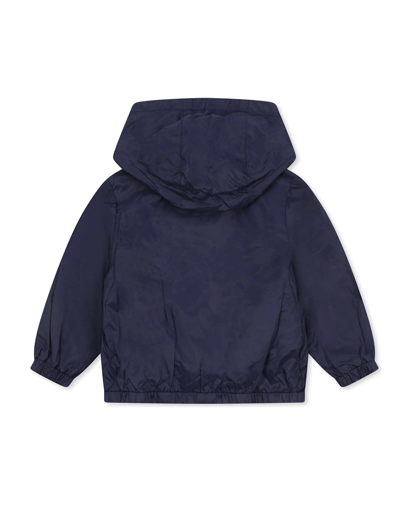 Moschino Blue Windbreaker Jacket For Baby Boy With Teddy Bear - Blue