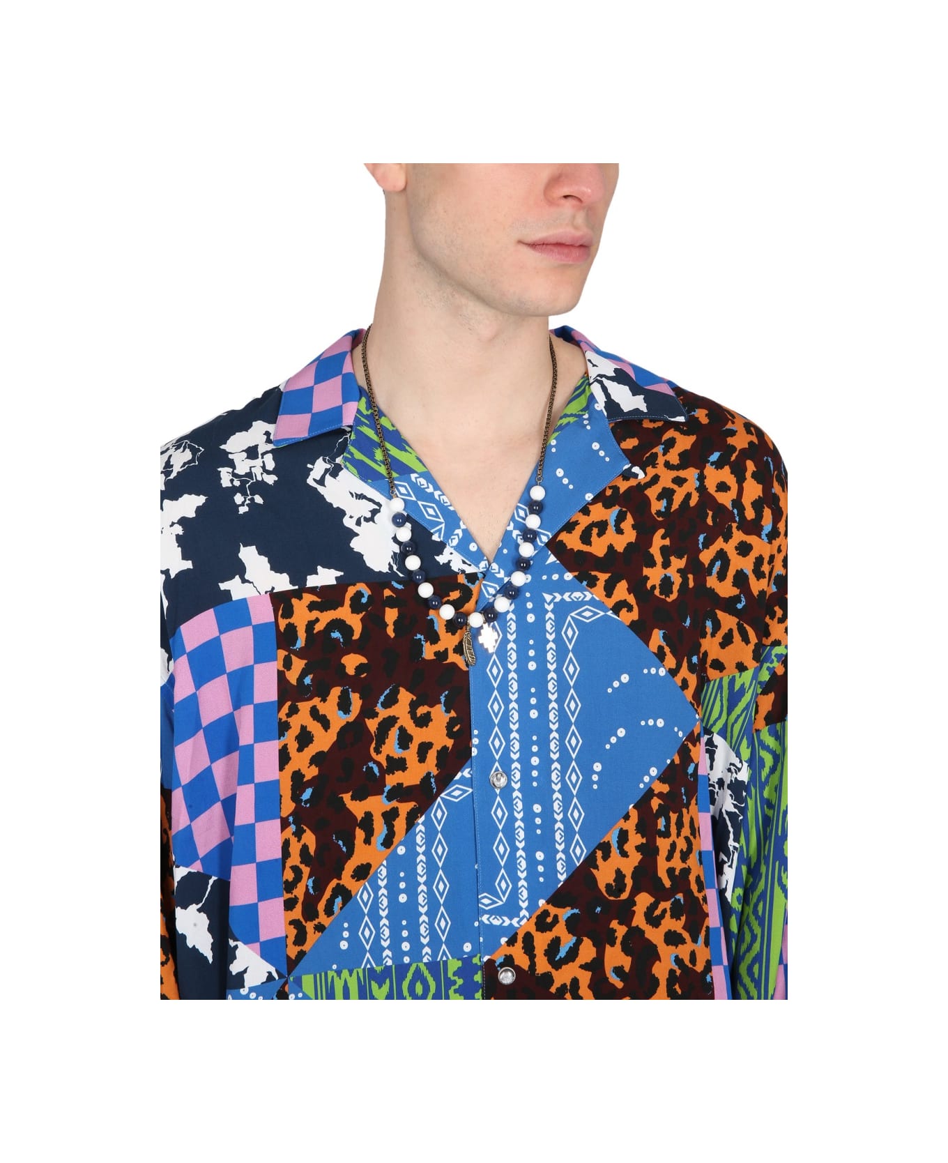Marcelo Burlon Hawaii Mix 
Match Shirt - BLUE