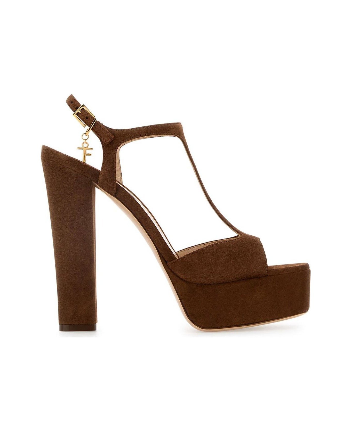 Tom Ford Ankle Strap Platform Sandals - Brown