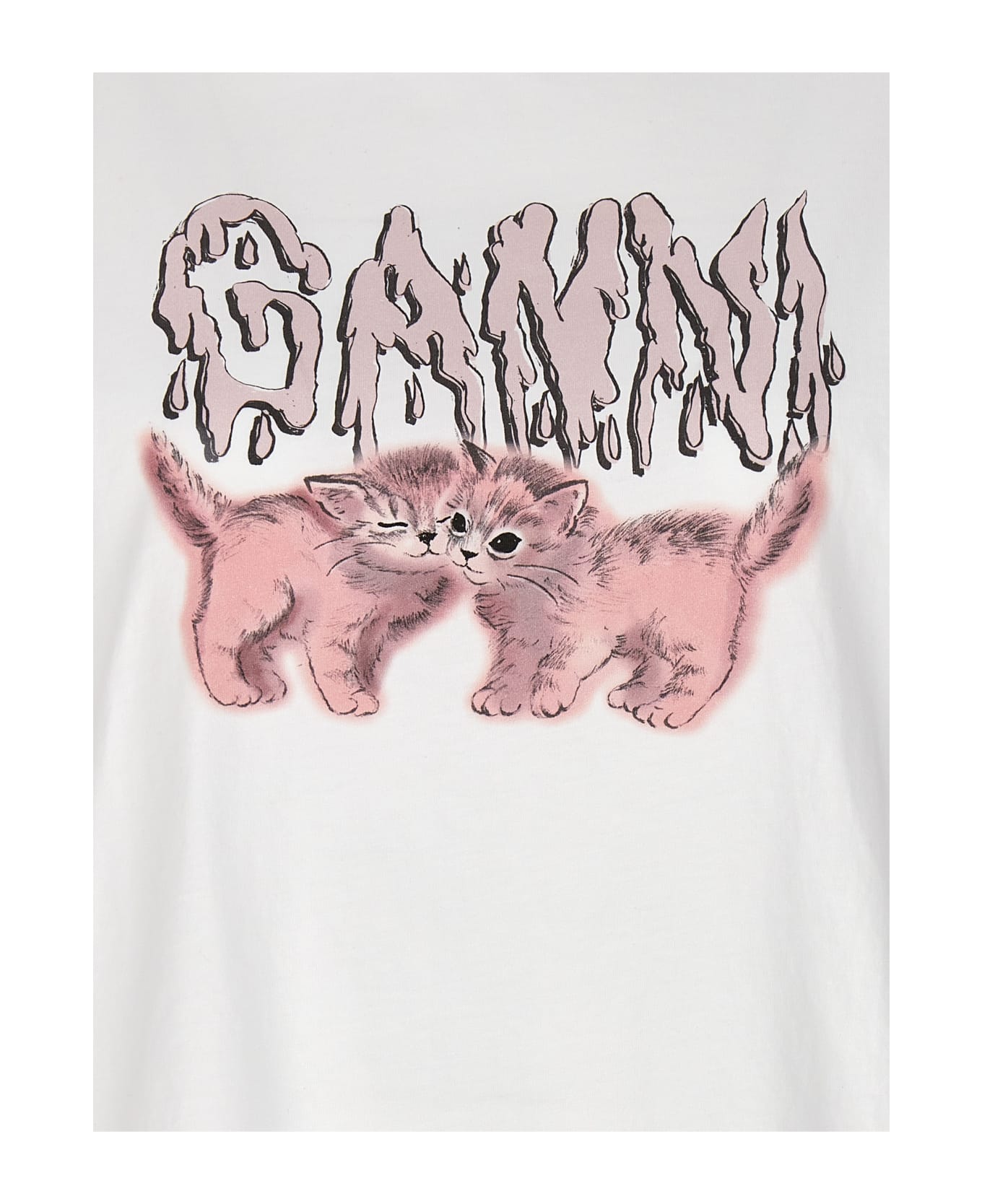 Ganni 'cats' T-shirt