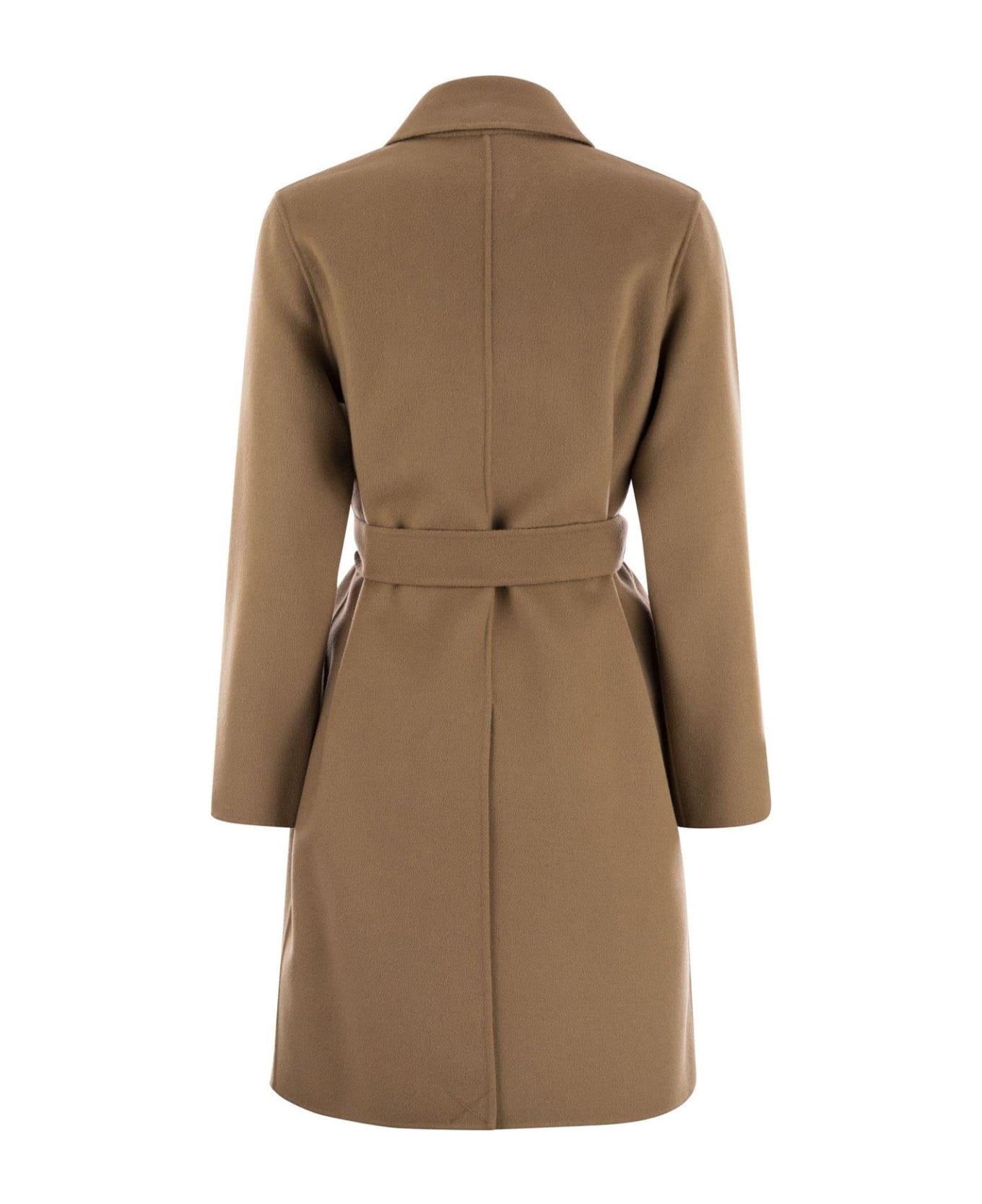 Weekend Max Mara Double-breasted Belted Coat - BROWN