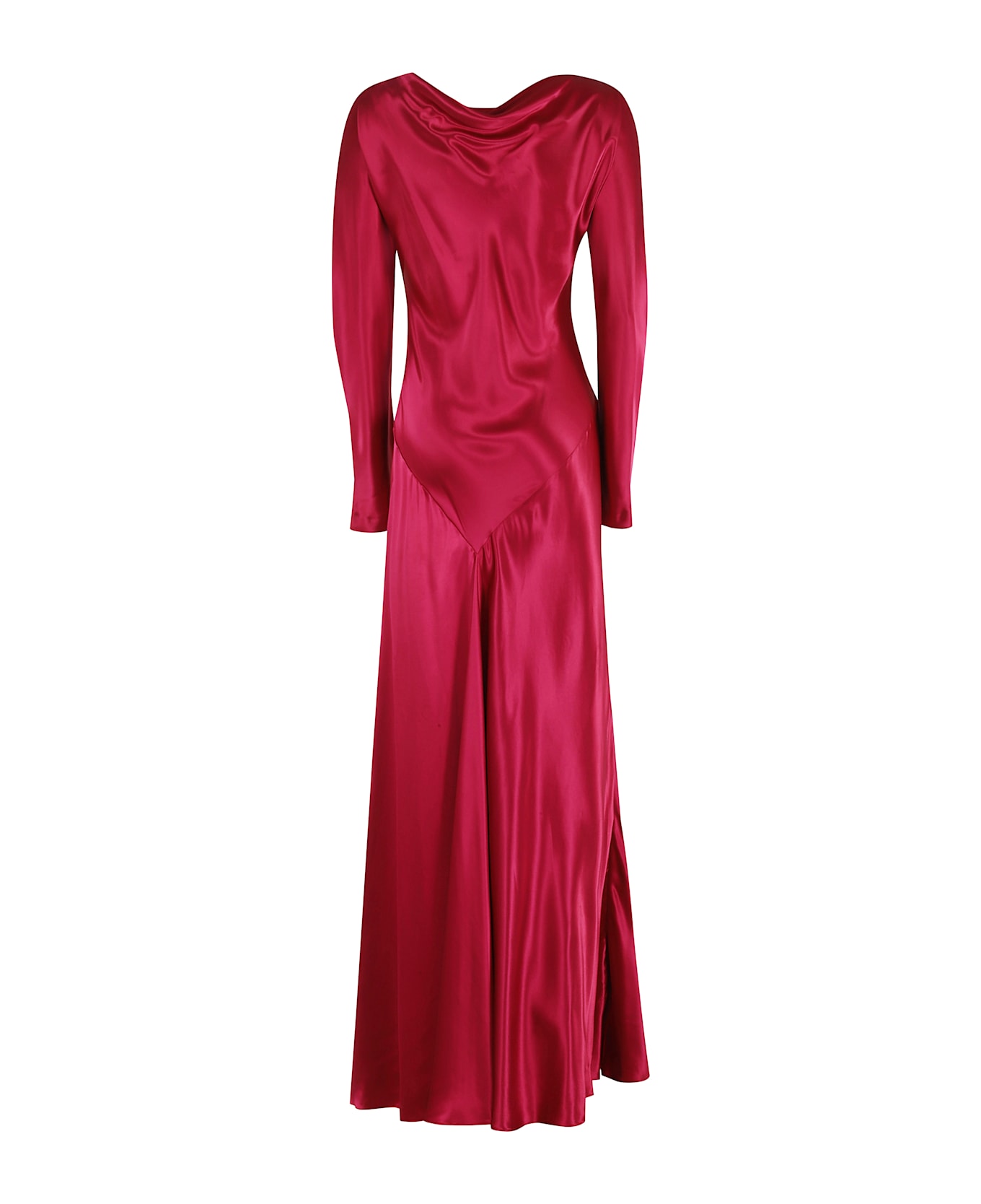 Alberta Ferretti Abito Raso Lucido - Fuxia