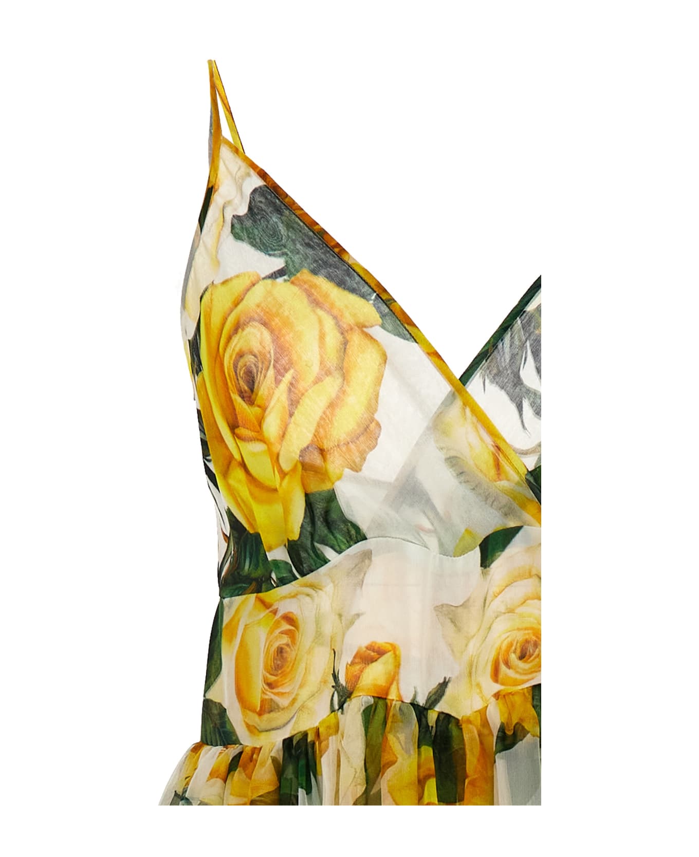 Dolce & Gabbana 'rose Gialle' Dress - Yellow