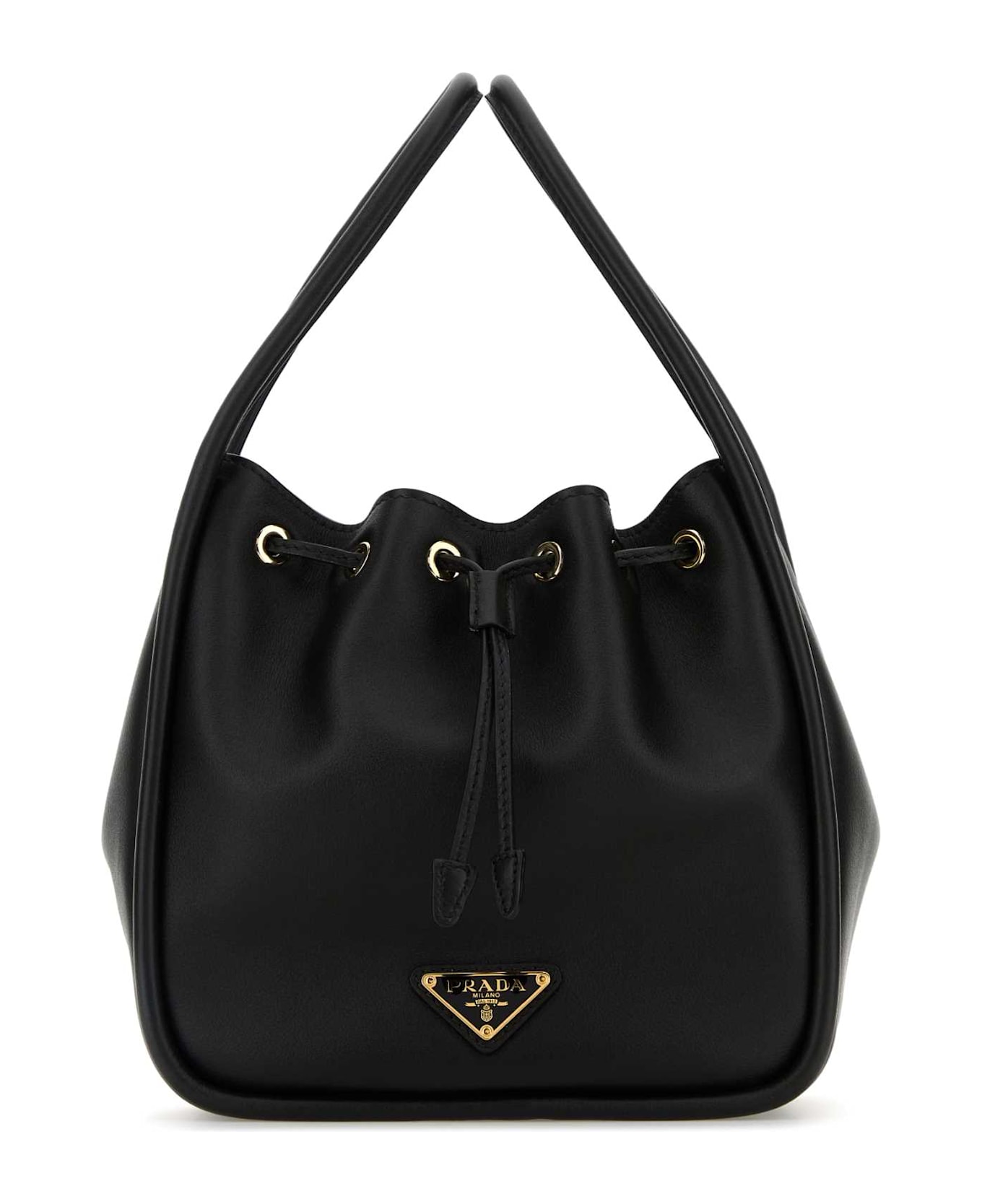 Prada Black Leather Mini Prada Darling Bucket Bag - NERO