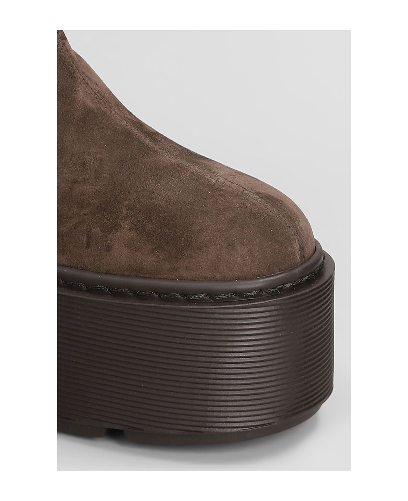 Vic Matié Magnifico 350 High Heels Ankle Boots In Brown Suede - brown