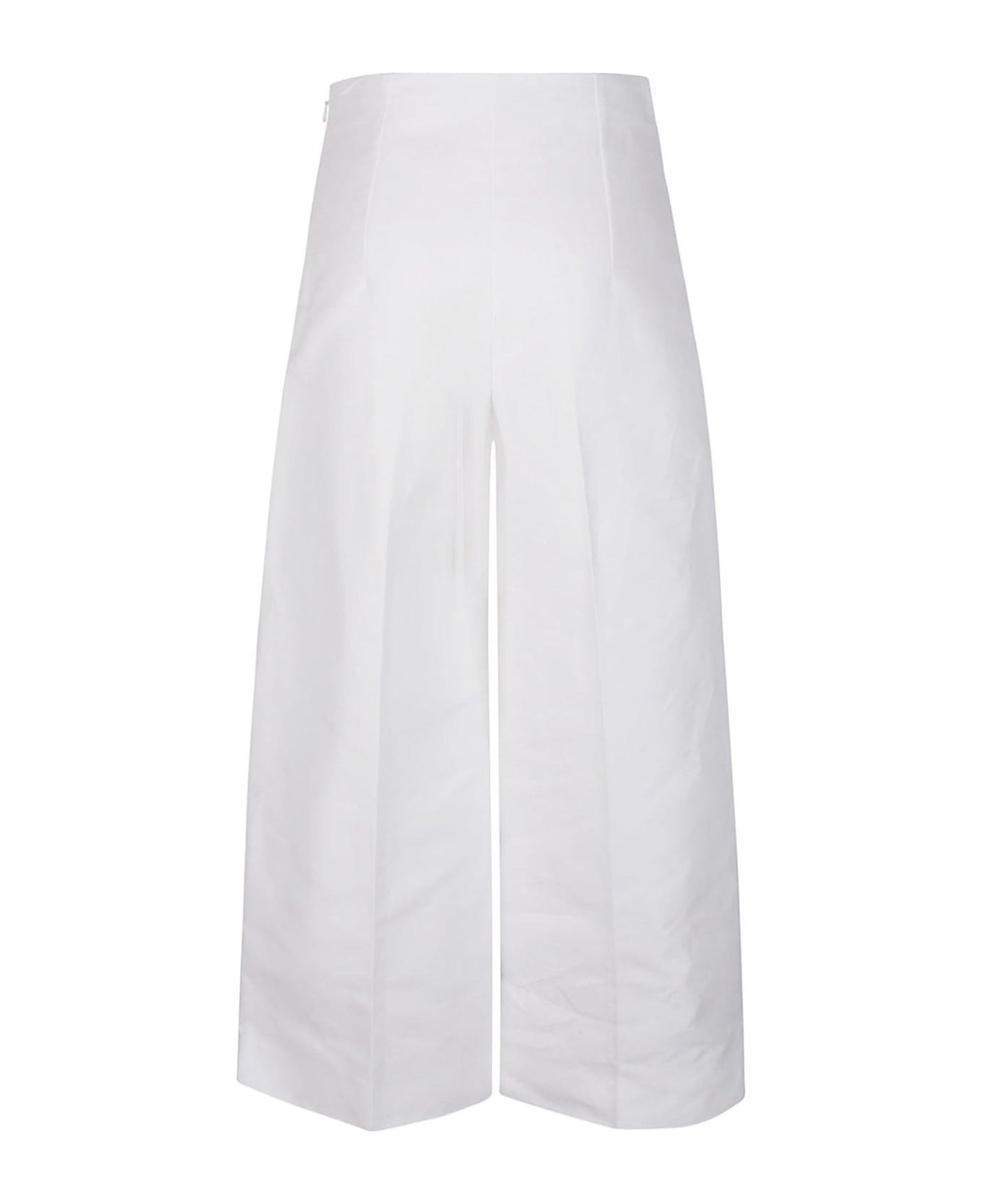 Marni Pressed Crease Cropped Trousers - White