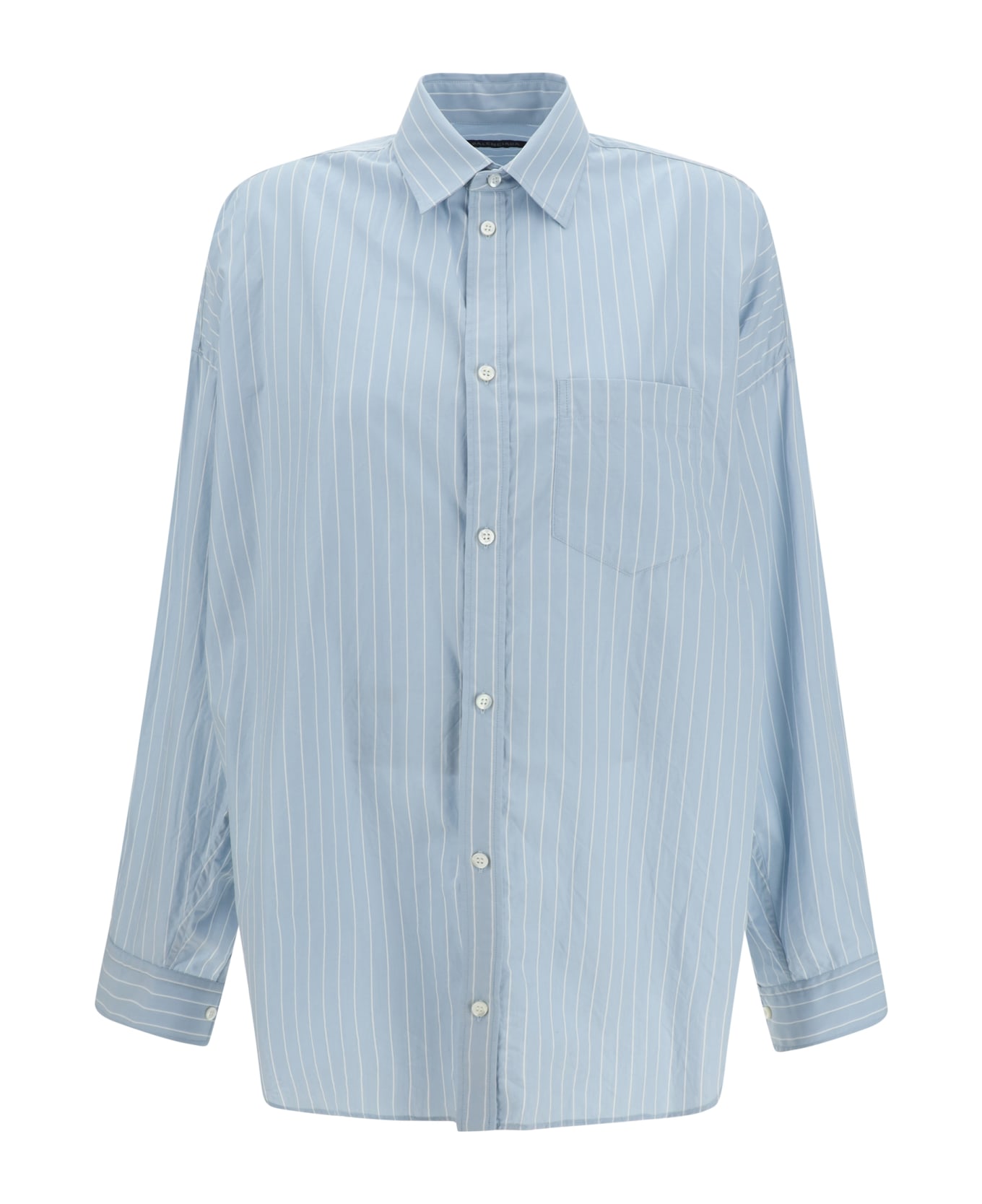 Balenciaga Cotton Shirt - Light Blue/white シャツ