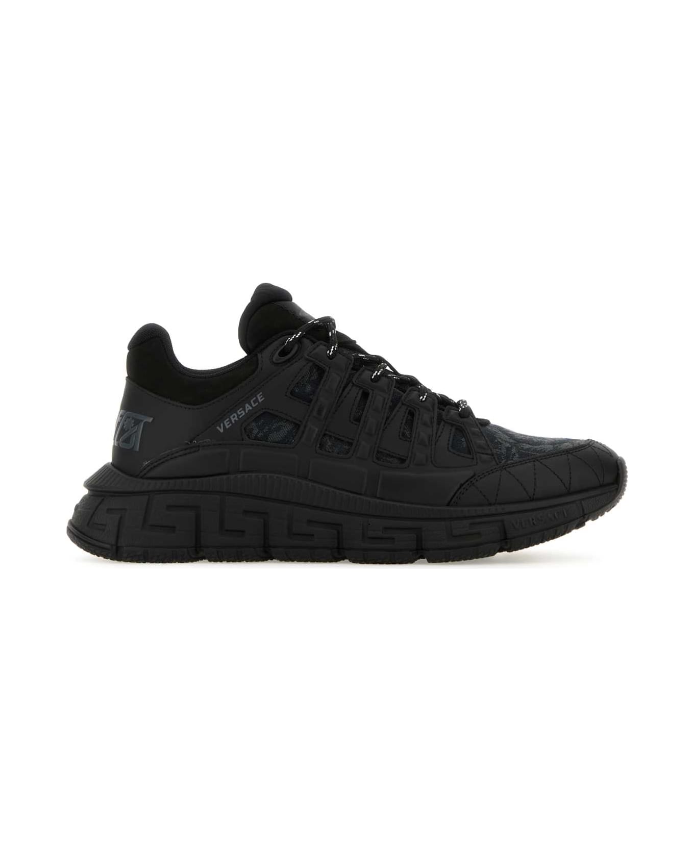Versace Black Trigreca Baroque Sneakers - BLACKANTHRACITE