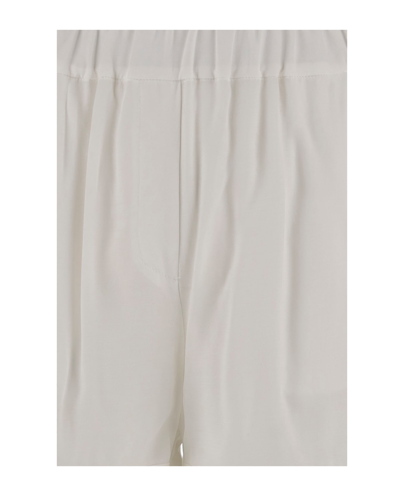 Pinko Linen And Viscose Short Pants - White