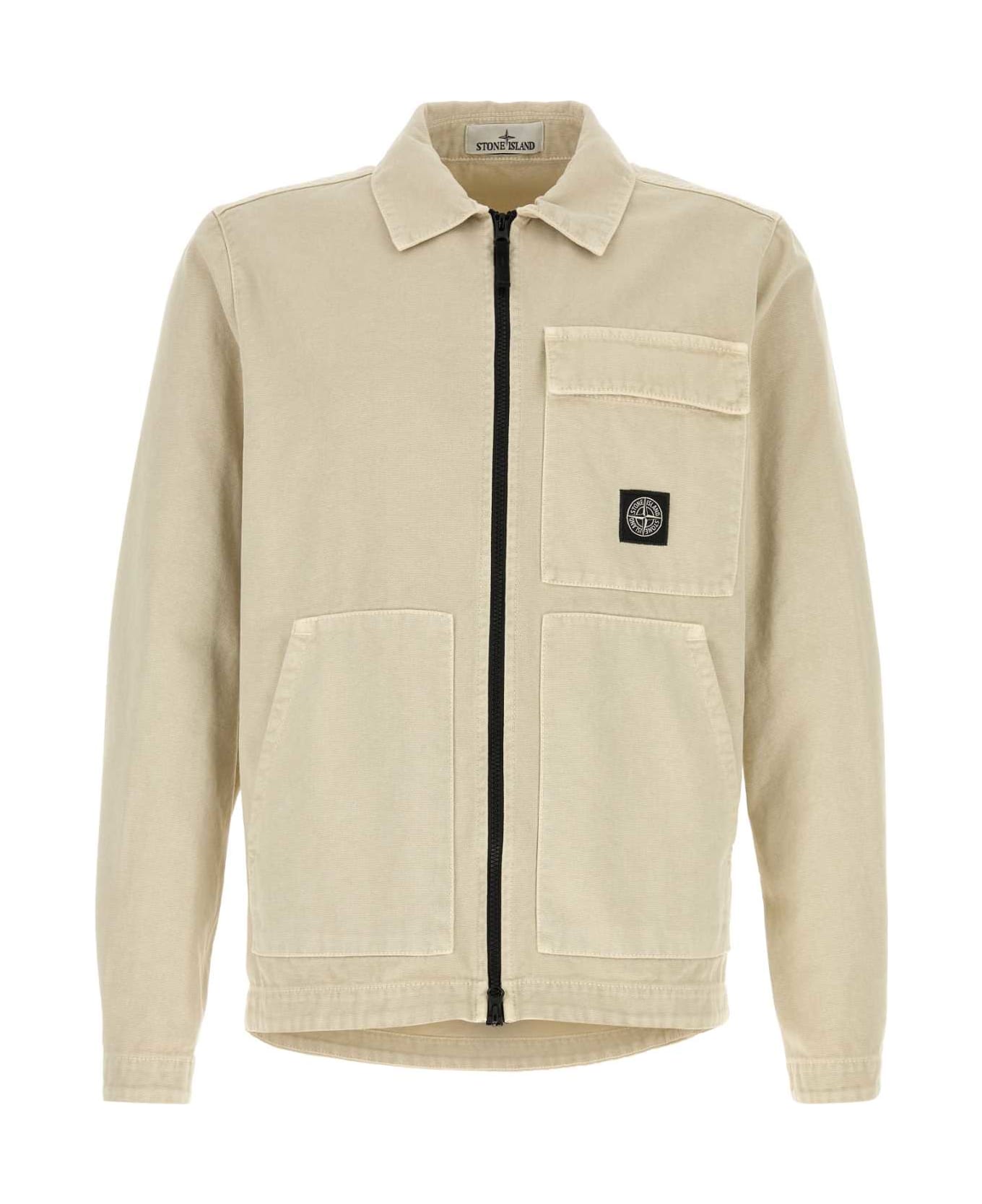 Stone Island Sand Cotton Jacket - PLASTER