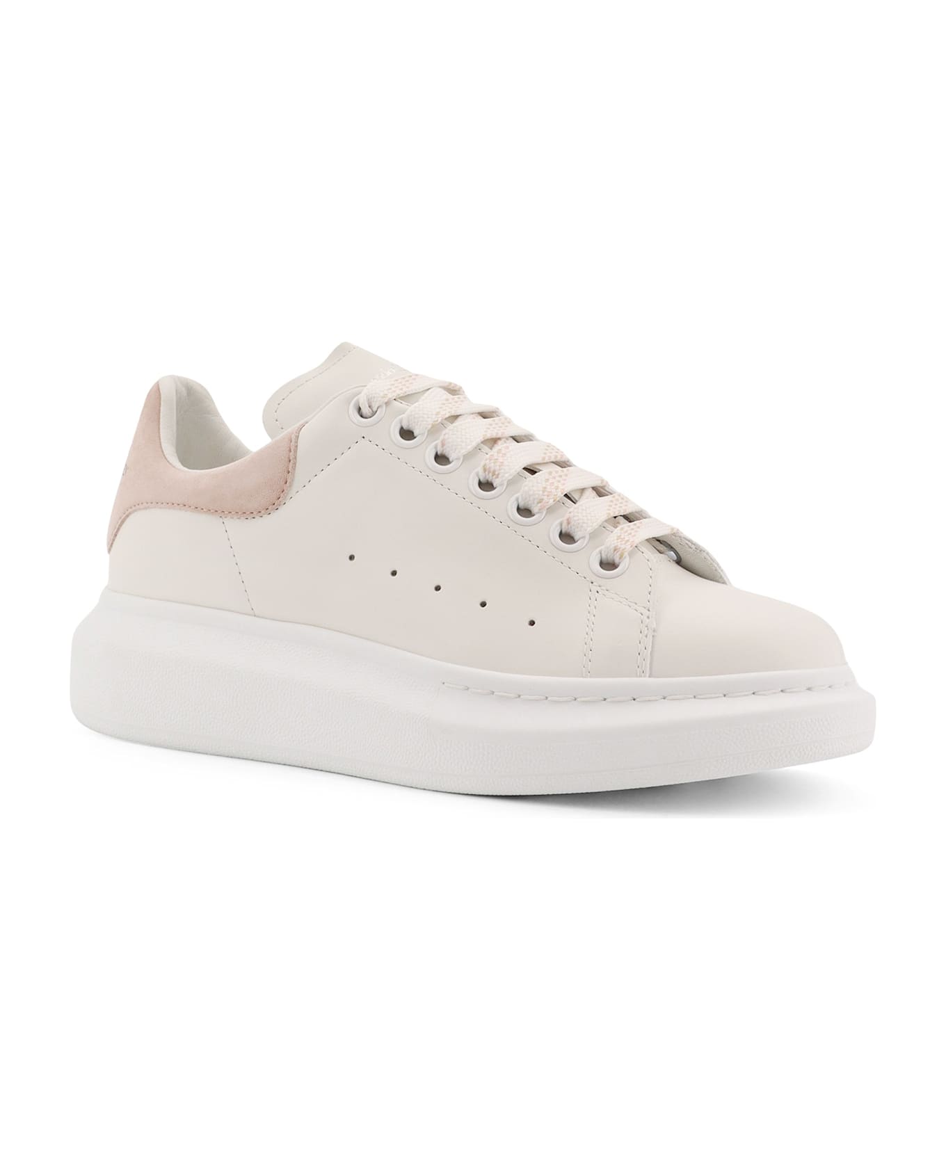 Alexander McQueen Larry Low-top Leather Sneakers - White