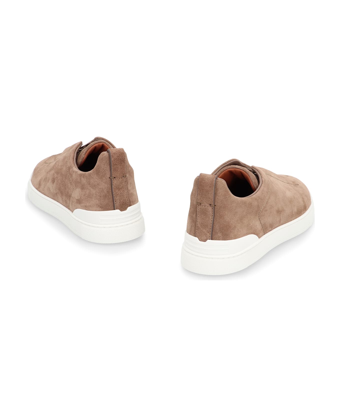 Zegna Triple Stitch Suede Sneakers - Camel スニーカー