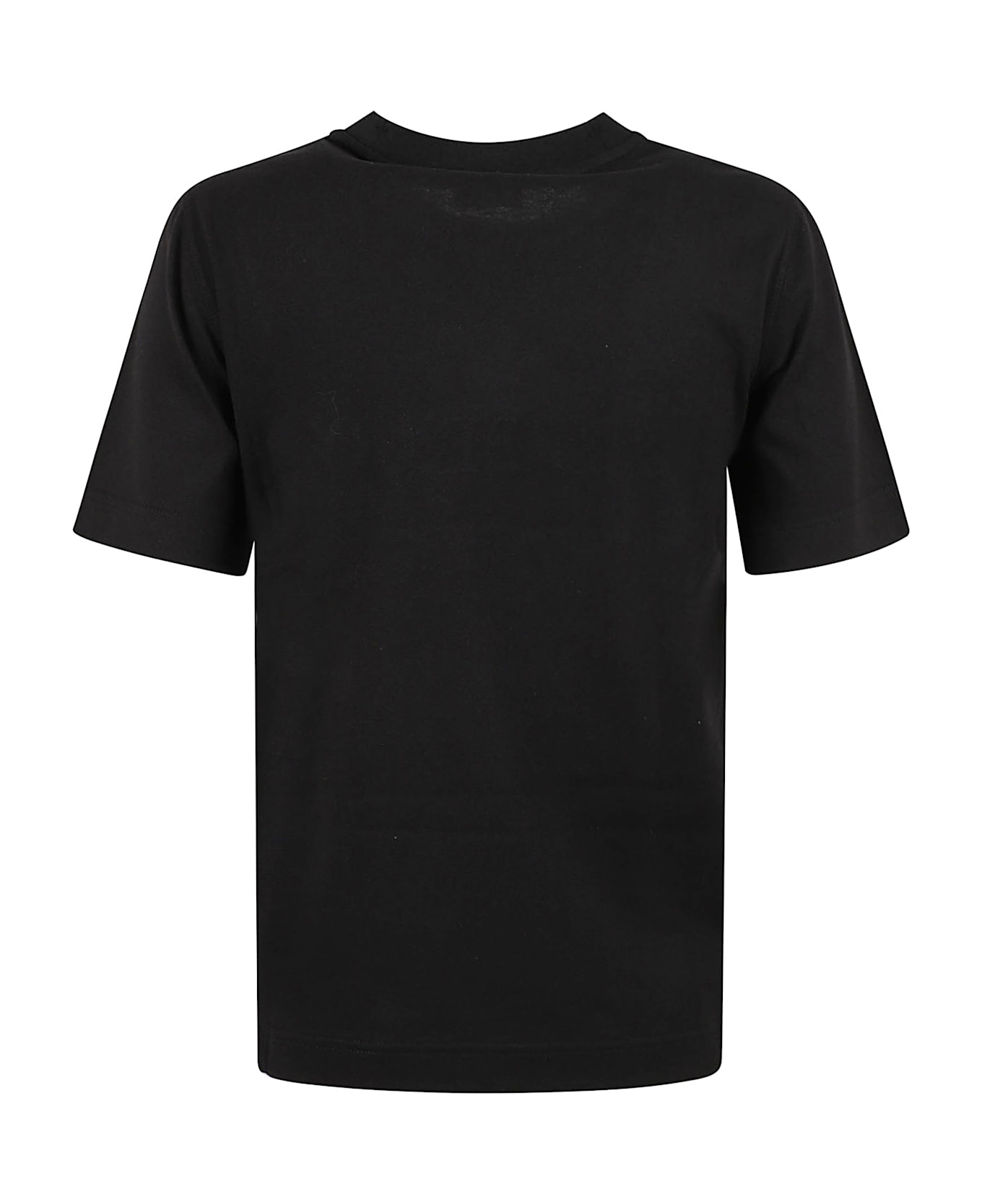 Burberry Check-motif Graphic T-shirt - Black