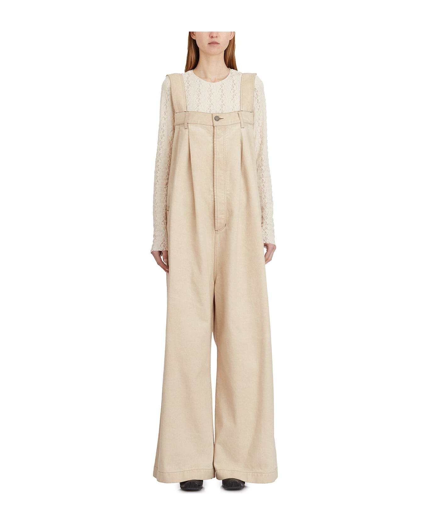 Uma Wang Pino Pleated Playsuit - IVORY