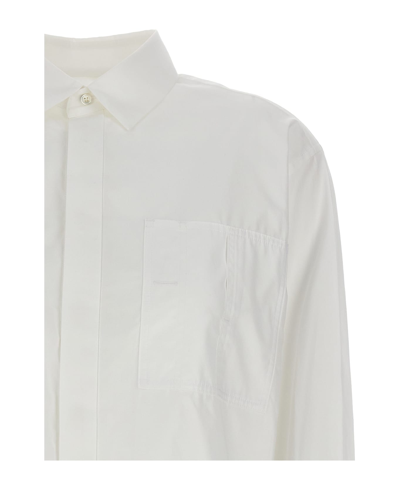 Sacai Pleated Back Shirt - White