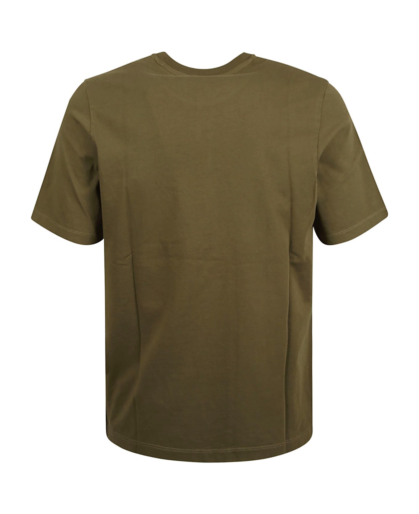 Maison Kitsuné Logo Round Neck T-shirt - Military Green