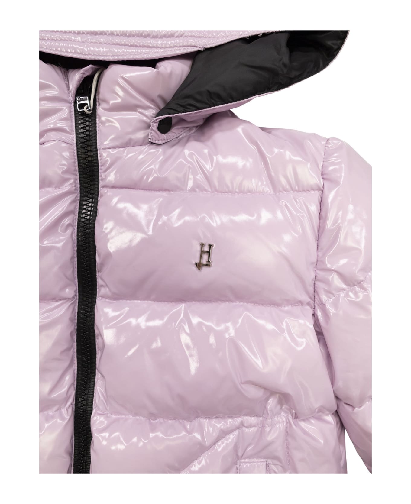 Herno Shiny Bomber Jacket - Pink