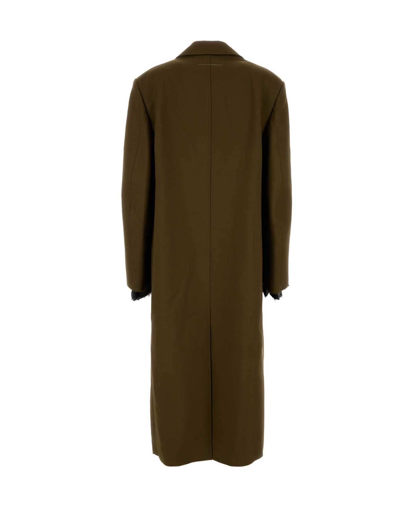 MM6 Maison Margiela Mud Polyester Coat - KHAKI