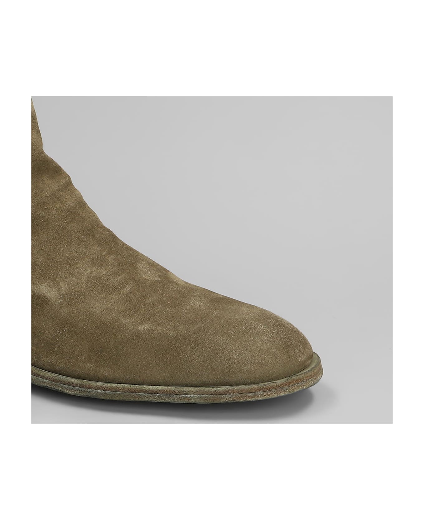 Officine Creative Sound 004 Ankle Boots In Beige Suede - beige