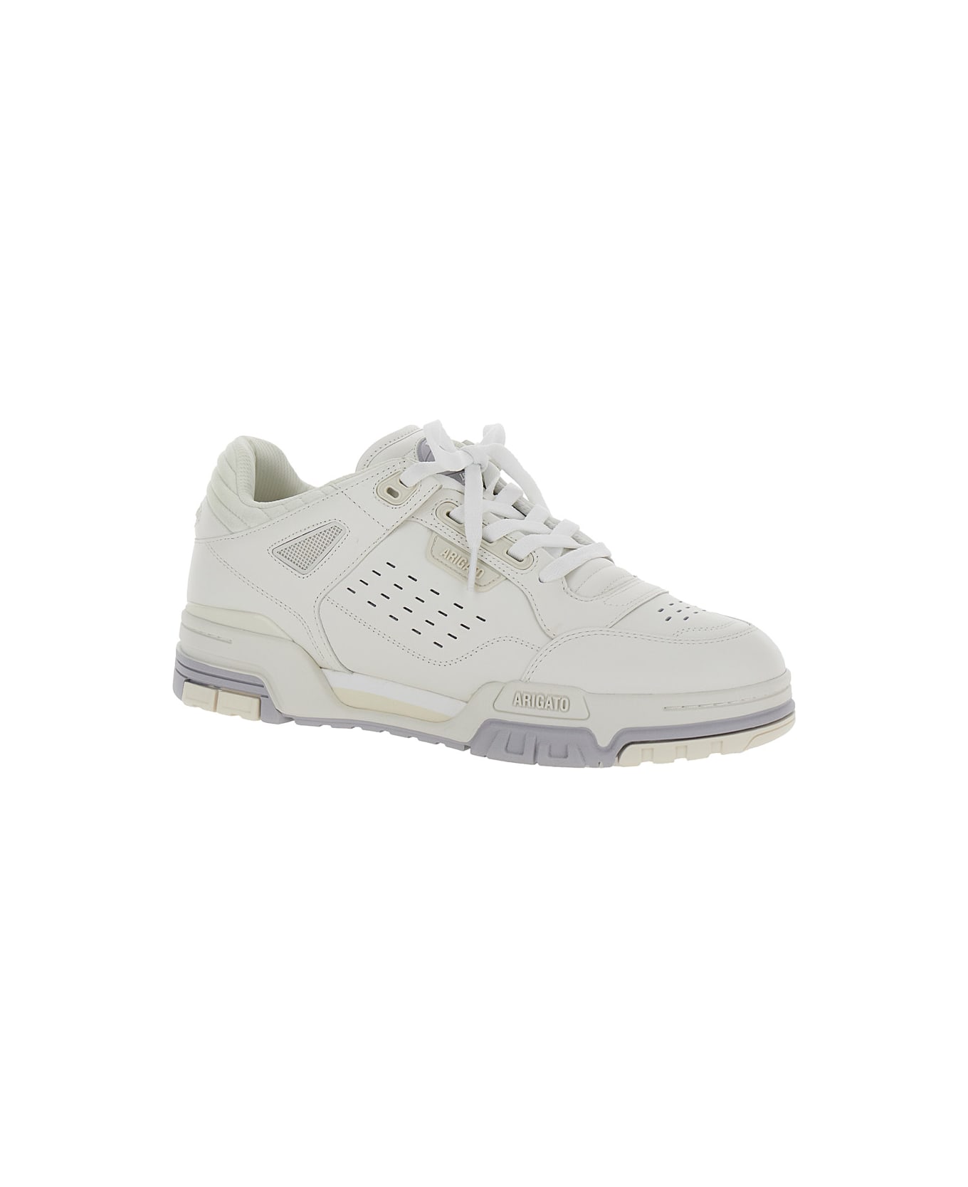 Axel Arigato Low Top Sneakers With Logo Detail In Leather And Fabric Man - White