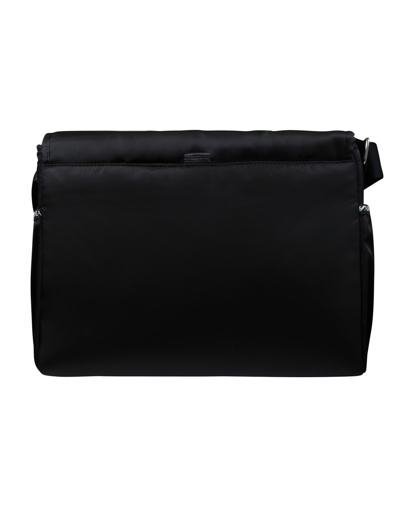 Emporio Armani Black Mum Bag For Babykids With Logo - Black アクセサリー＆ギフト