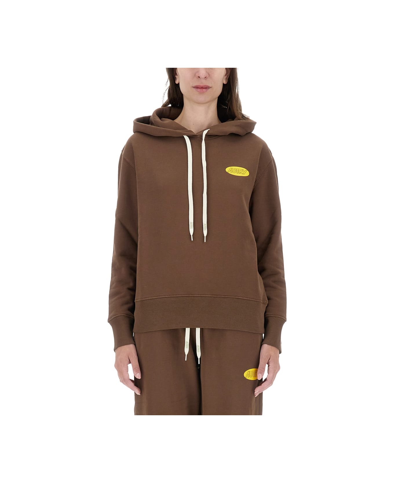 Autry Sweatshirt With Logo - BROWN