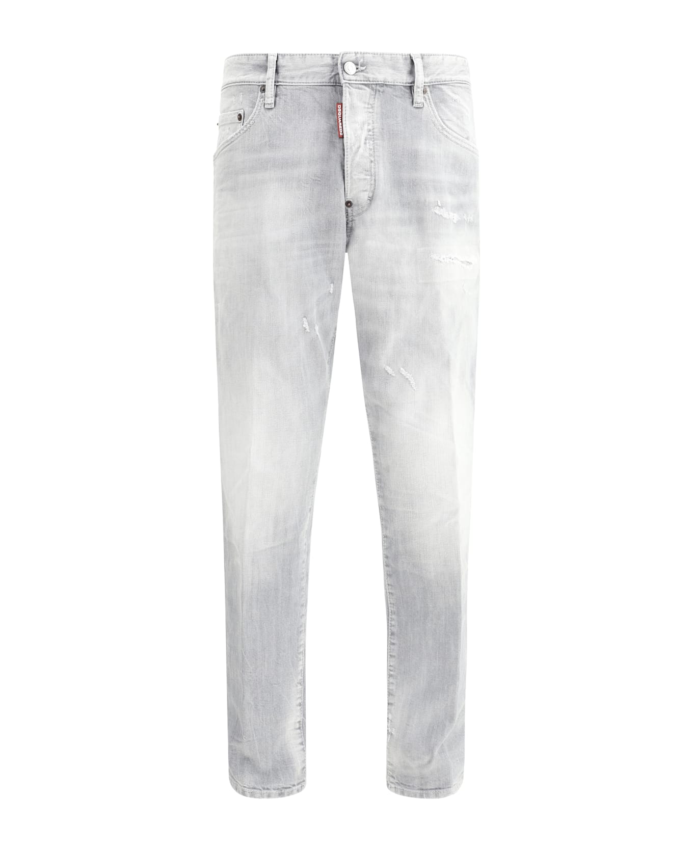 Dsquared2 
skater
 Light Grey Cotton Jeans - Grey