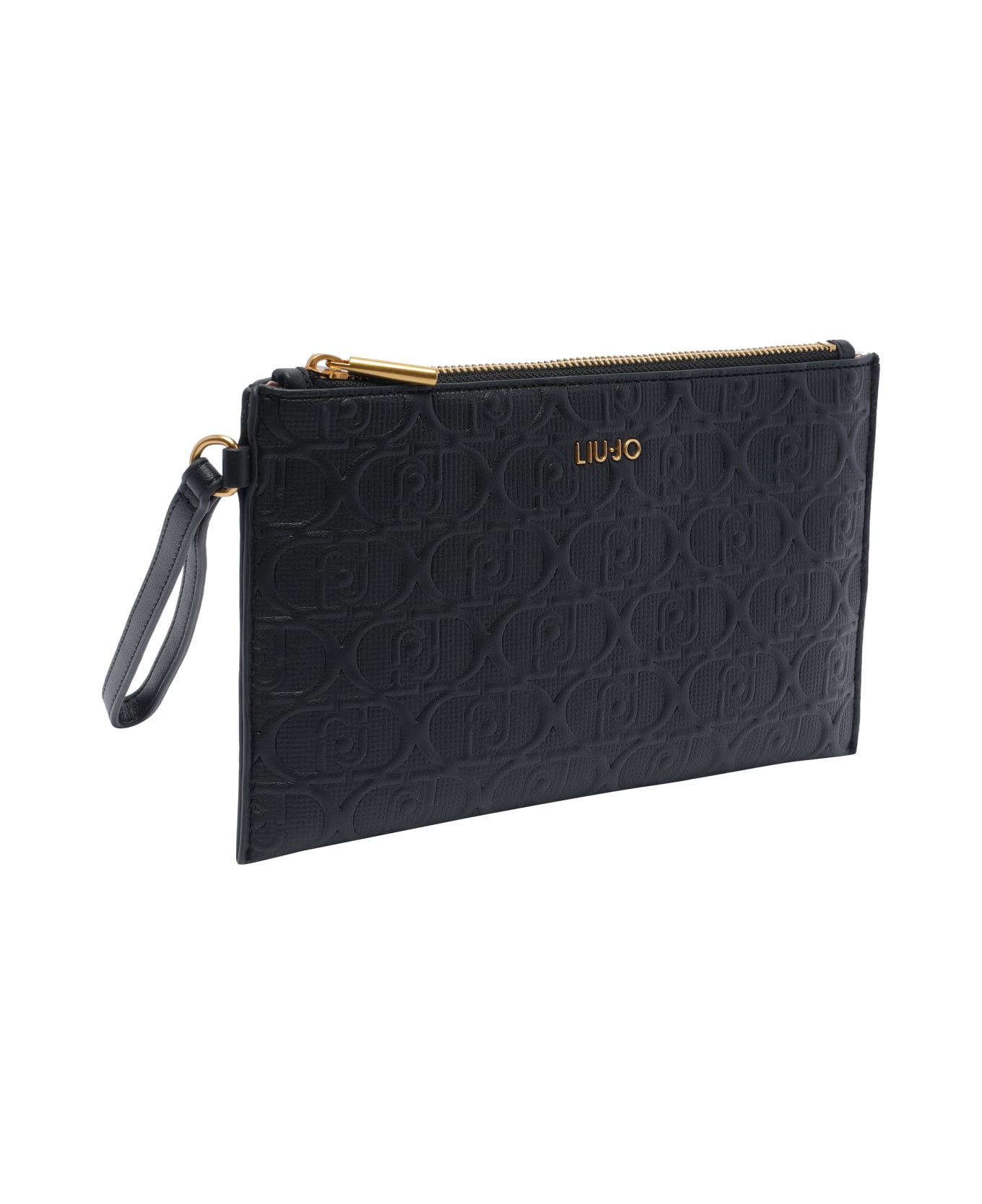 Liu-Jo Logo Zip Wallet - Black