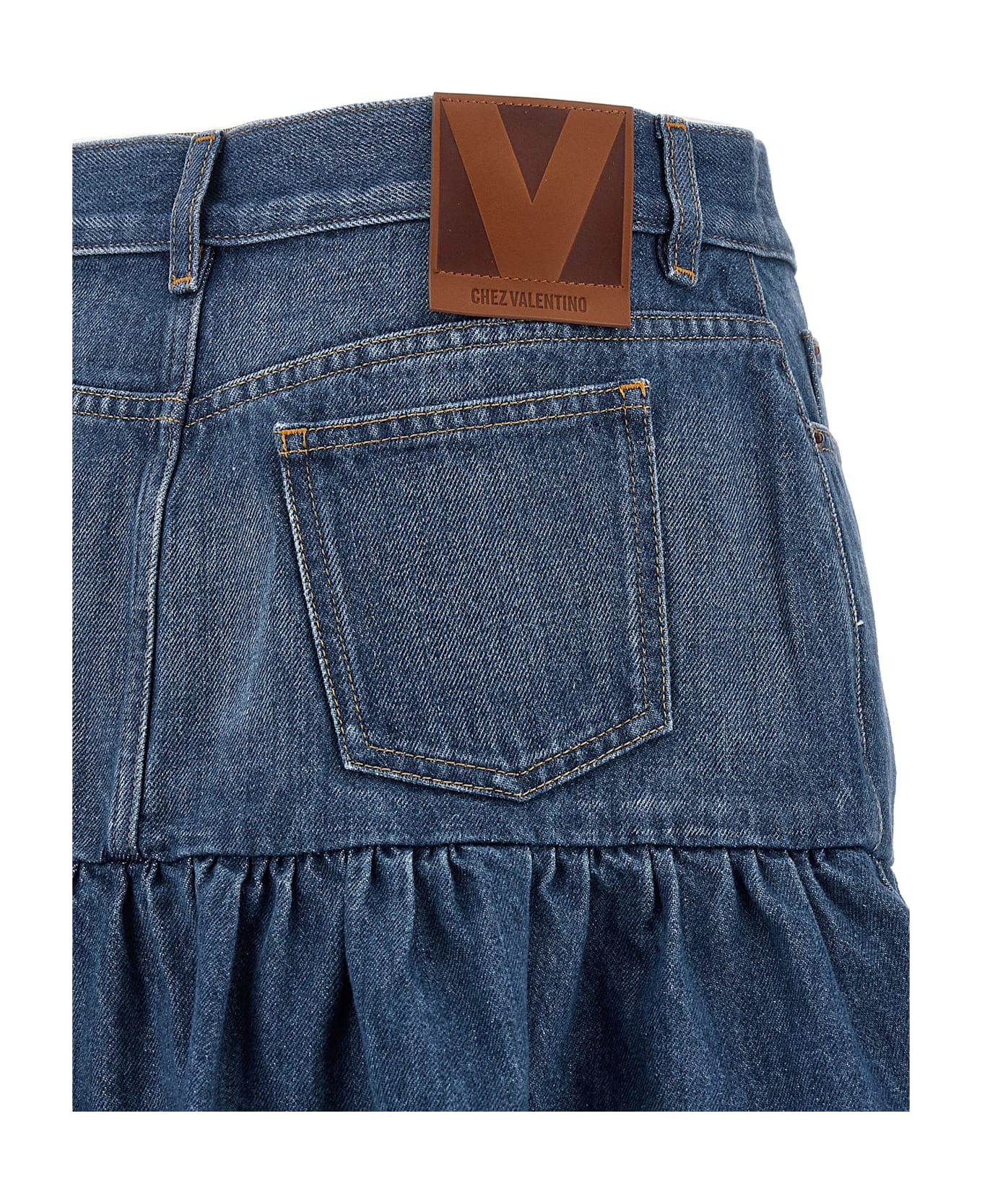 Valentino Garavani Denim Skirt - Light Blue