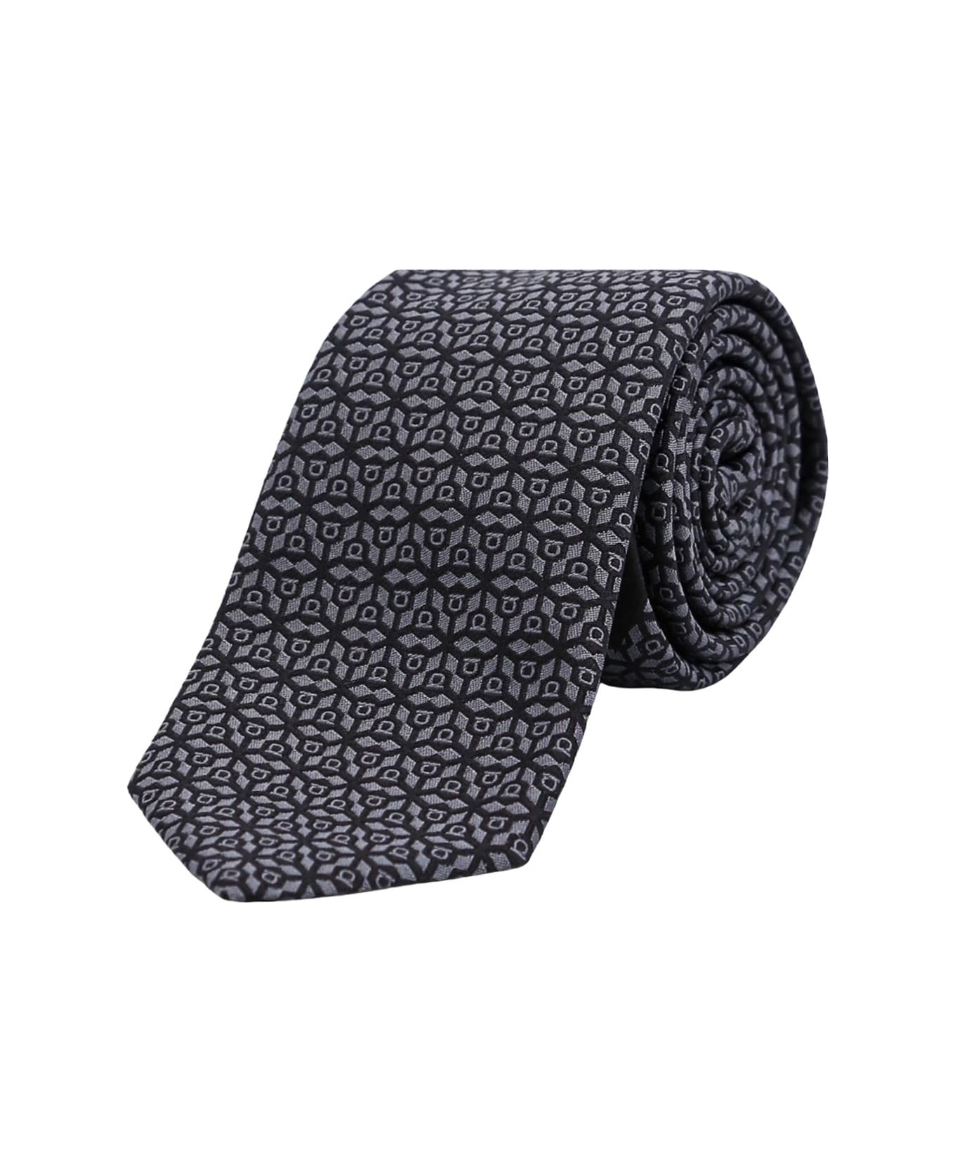 Ferragamo Tie - Black ネクタイ