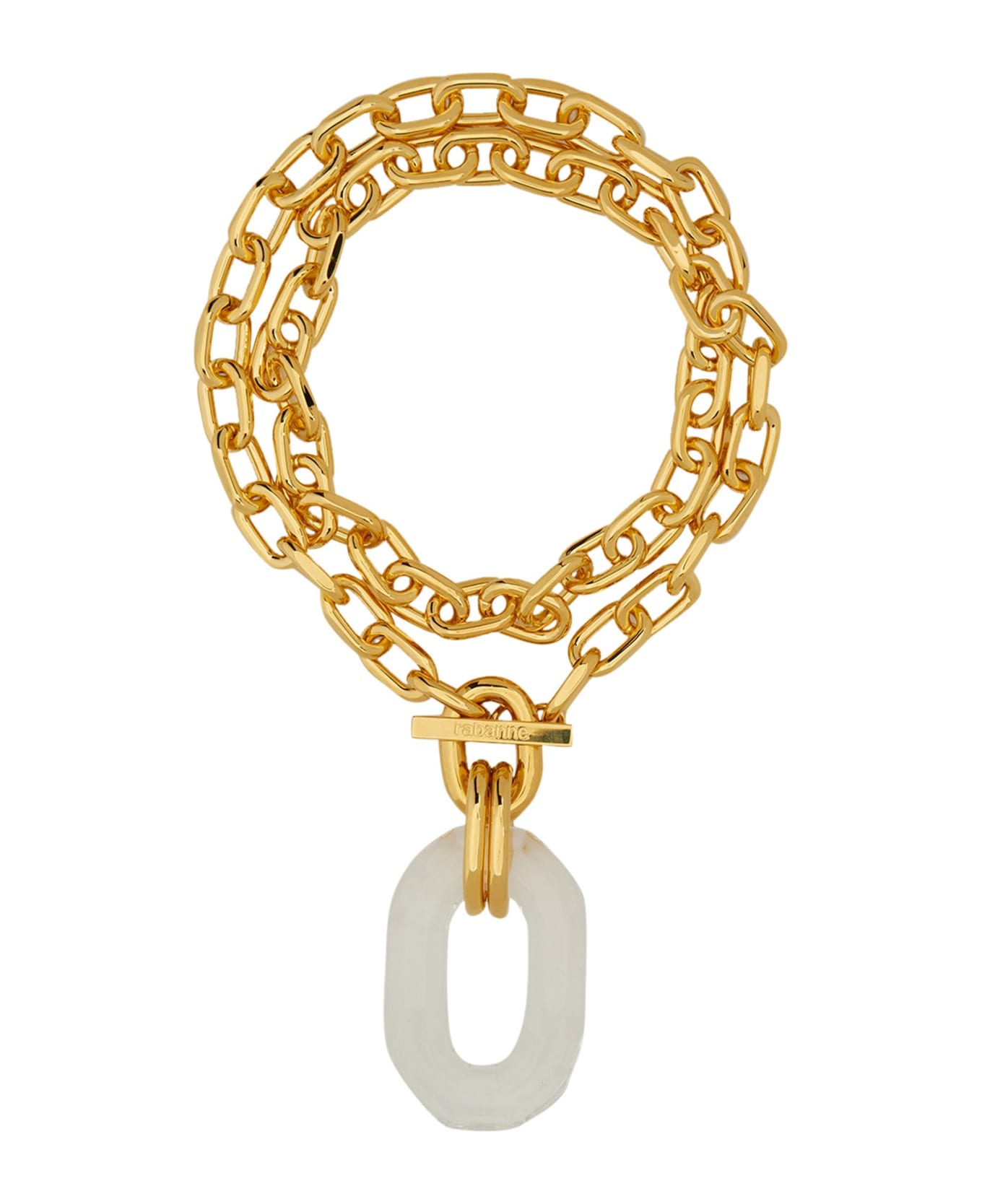 Paco Rabanne Necklace With Chain - Gold Transparent