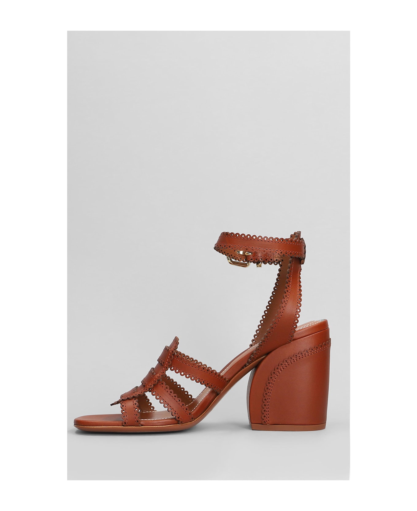 Zimmermann Goldie Sandal 85 Sandals In Brown Leather - brown