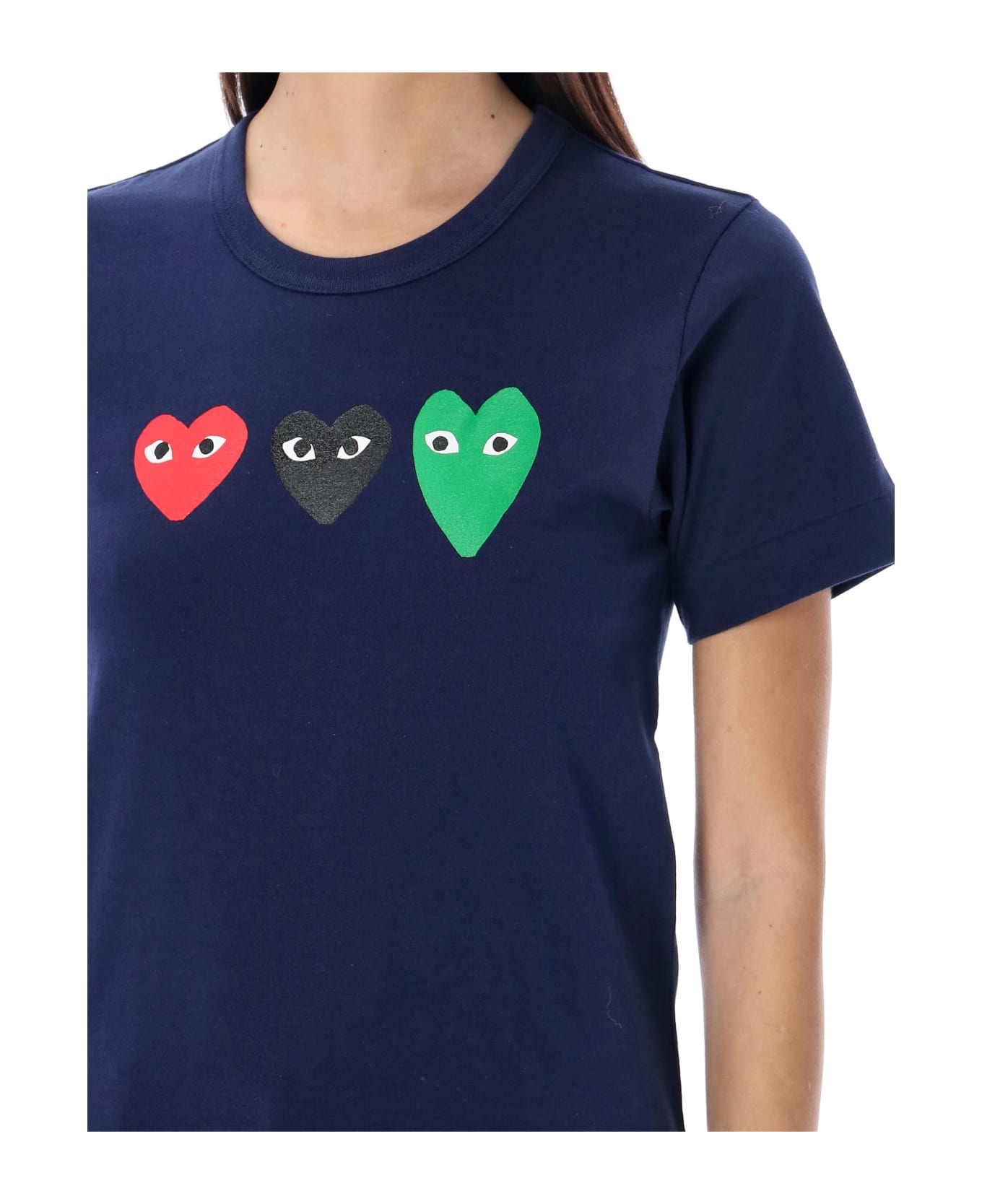 Comme des Garçons Play Hearts Tee - NAVY Tシャツ