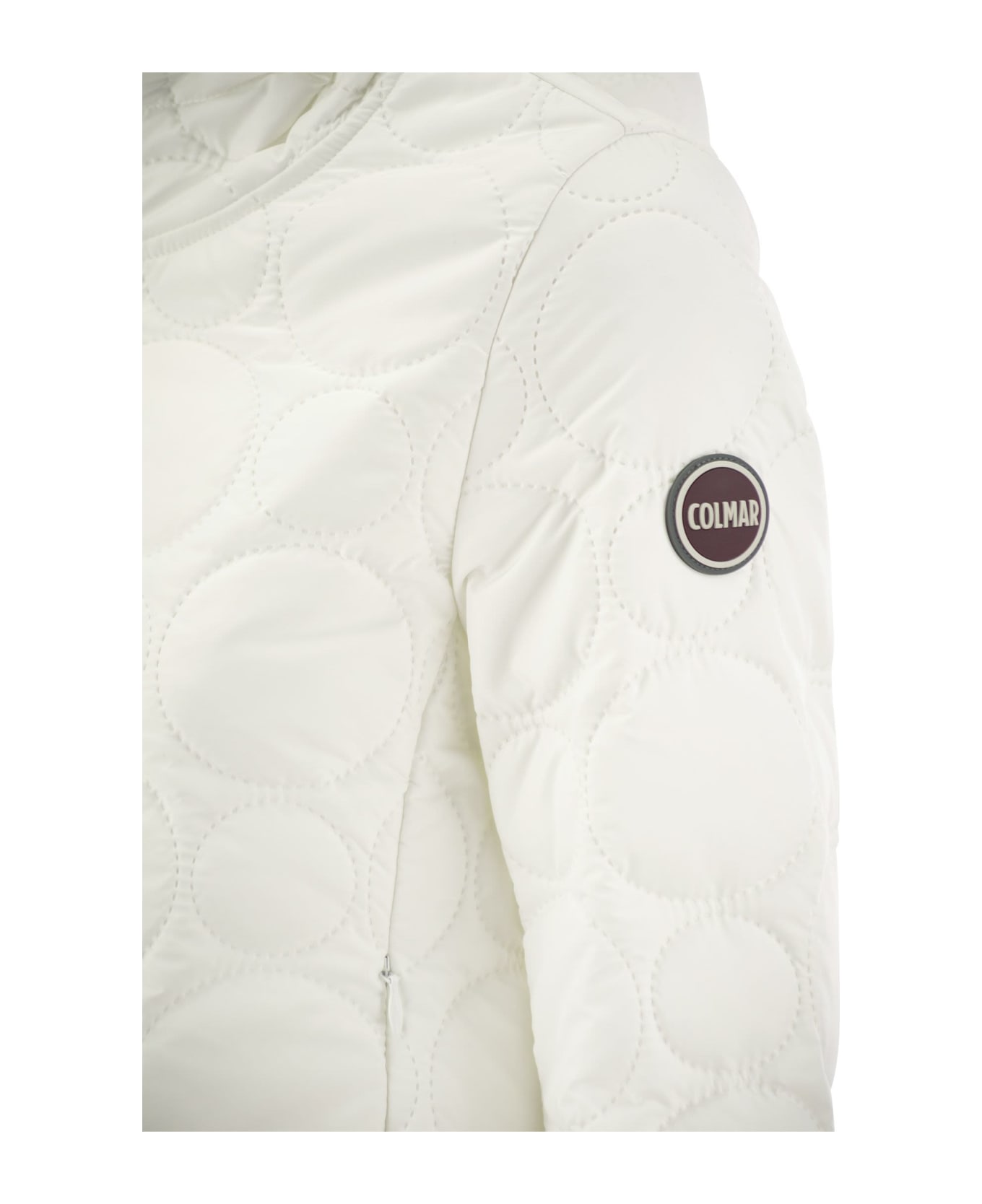 Colmar Hoop - Jacket With Hood And Circular Quilting - White