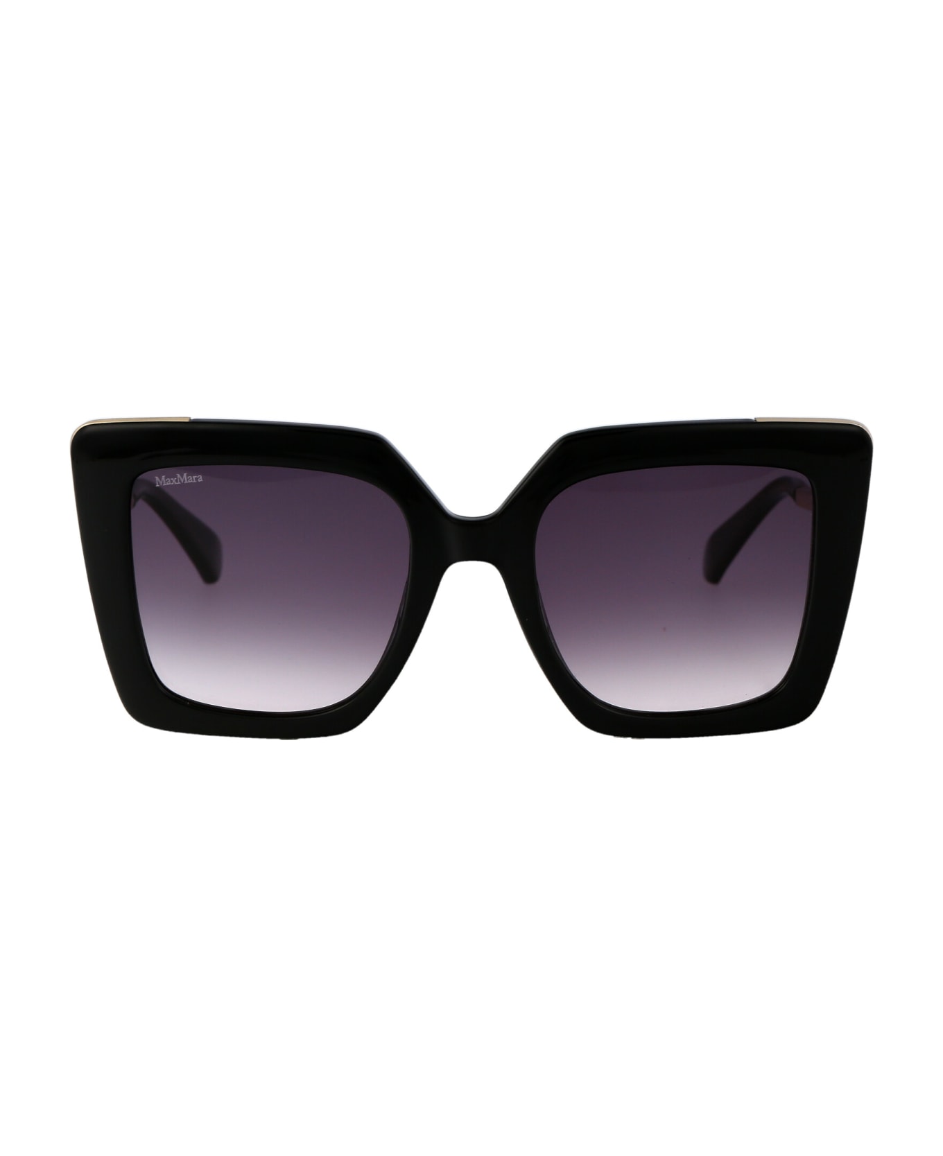 Max Mara Design4 Sunglasses - 01B Nero Lucido/Fumo Grad サングラス